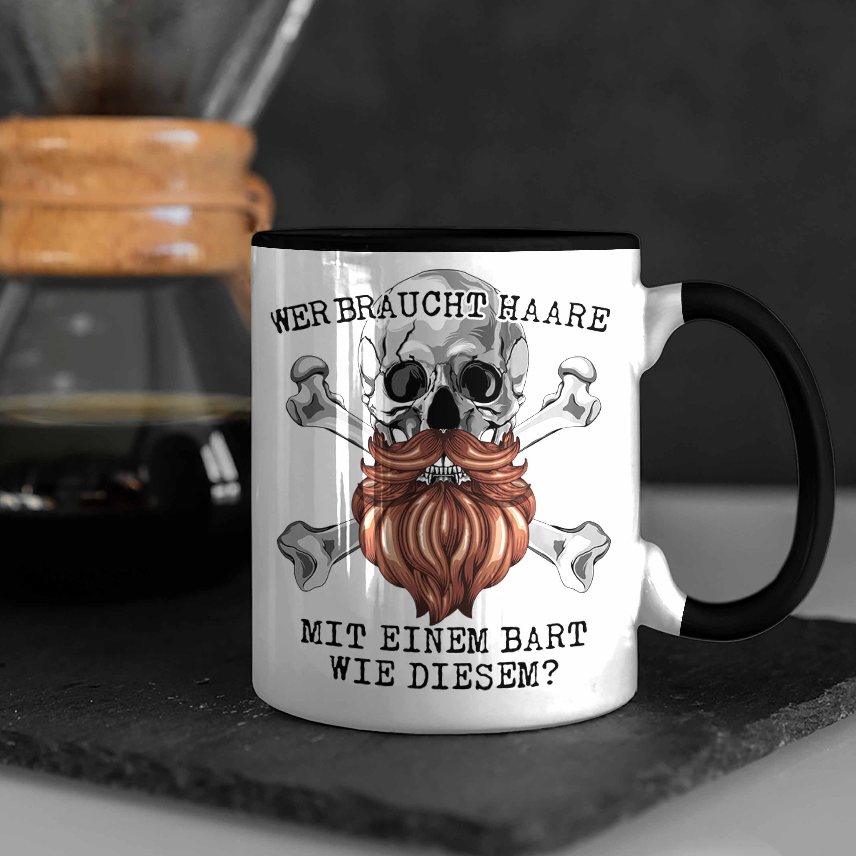 Bart Bar Einem Geschenk Mit Echter Mann Haare Trendation Schwarz Wer Glatze Tasse Tasse Braucht