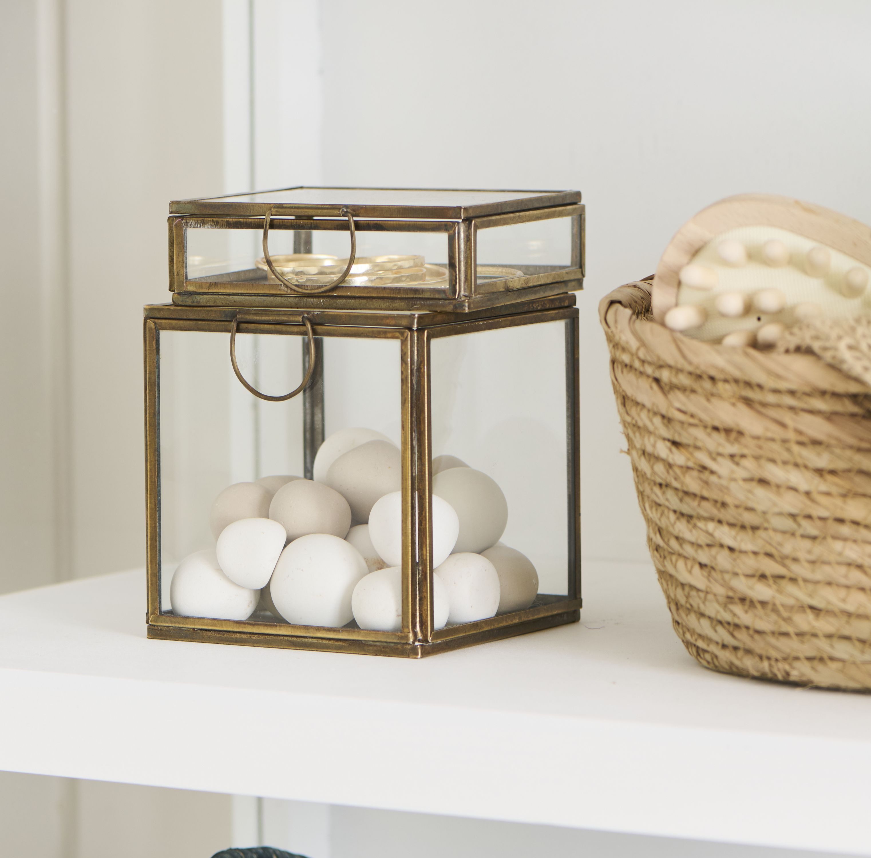 Ib Laursen Aufbewahrungsbox Ib Laursen Glasbox Utensilienbox Glas Schachtel Schatulle Dose