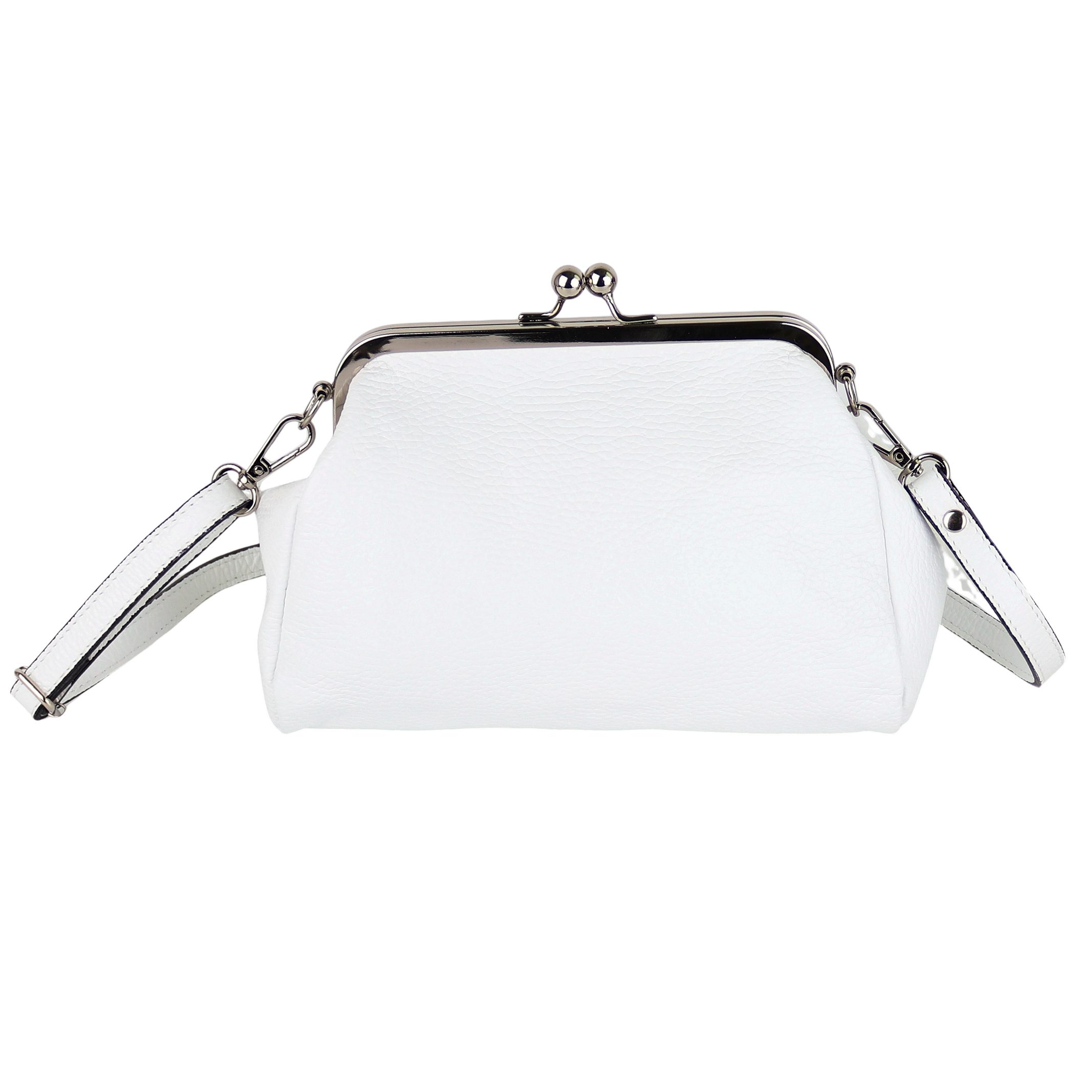 MIRROSI Umhängetasche Damen Crossbody Bag, Echtleder Made In Italy, 26x17x8cm