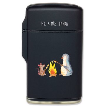 Mr. & Mrs. Panda Feuerzeug Pinguin Lagerfeuer - Schwarz - Geschenk, Pinguine, Job, Maus, Motivat (1-St), Einzigartiges Design