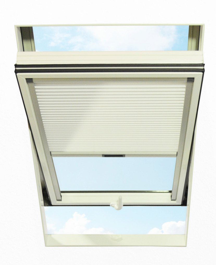 Dachfensterplissee, RORO Türen & Fenster, blickdicht, in Führungsschienen, verschraubt, BxH: 74x140 cm | Dachfensterplissees