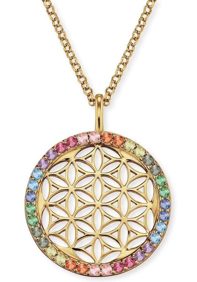 Engelsrufer Kette mit Anhänger Lebensblume, mit Zirkonia (synth) günstig online kaufen