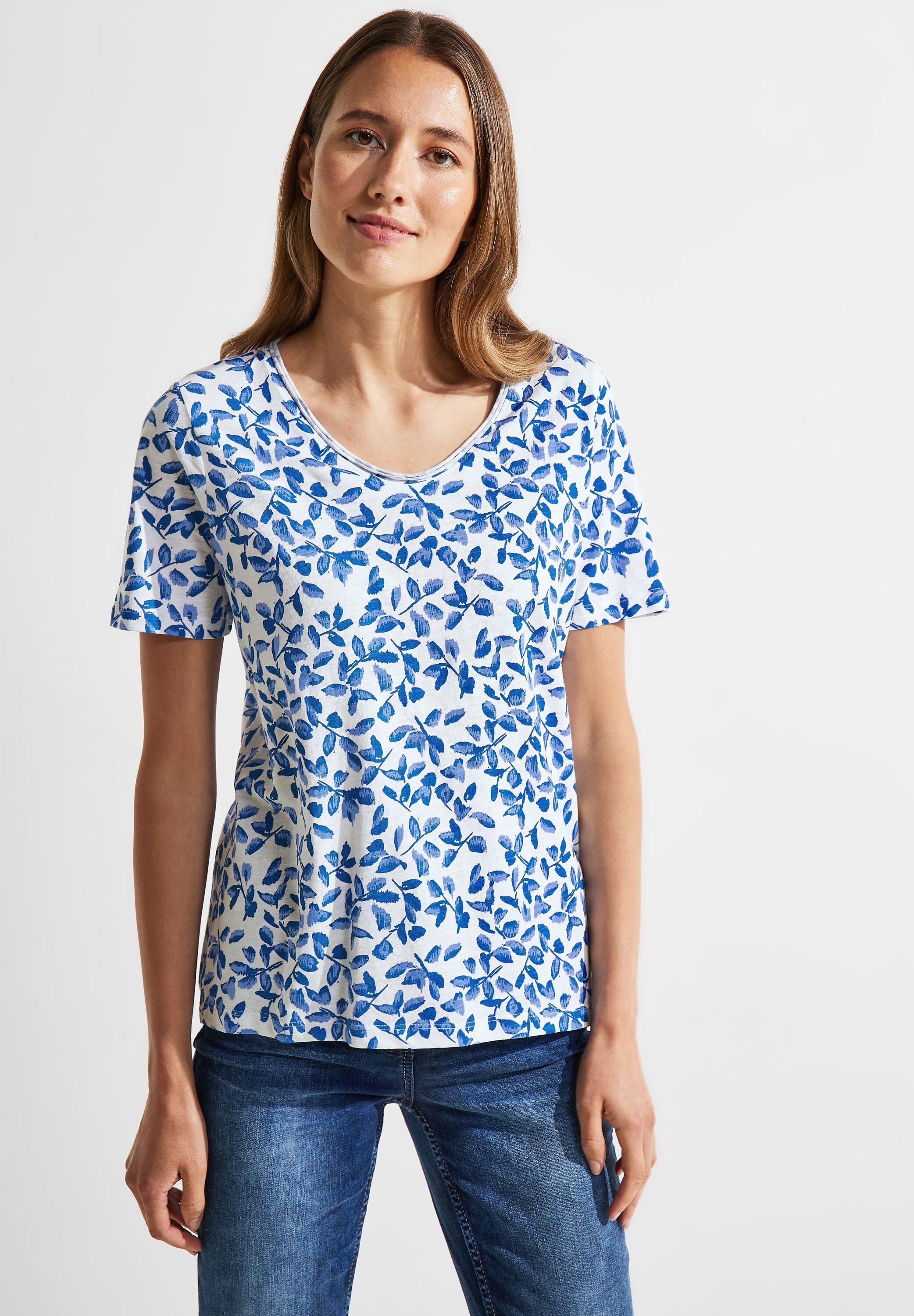 Cecil T-Shirt mit V-Ausschnitt vanilla white | V-Shirts
