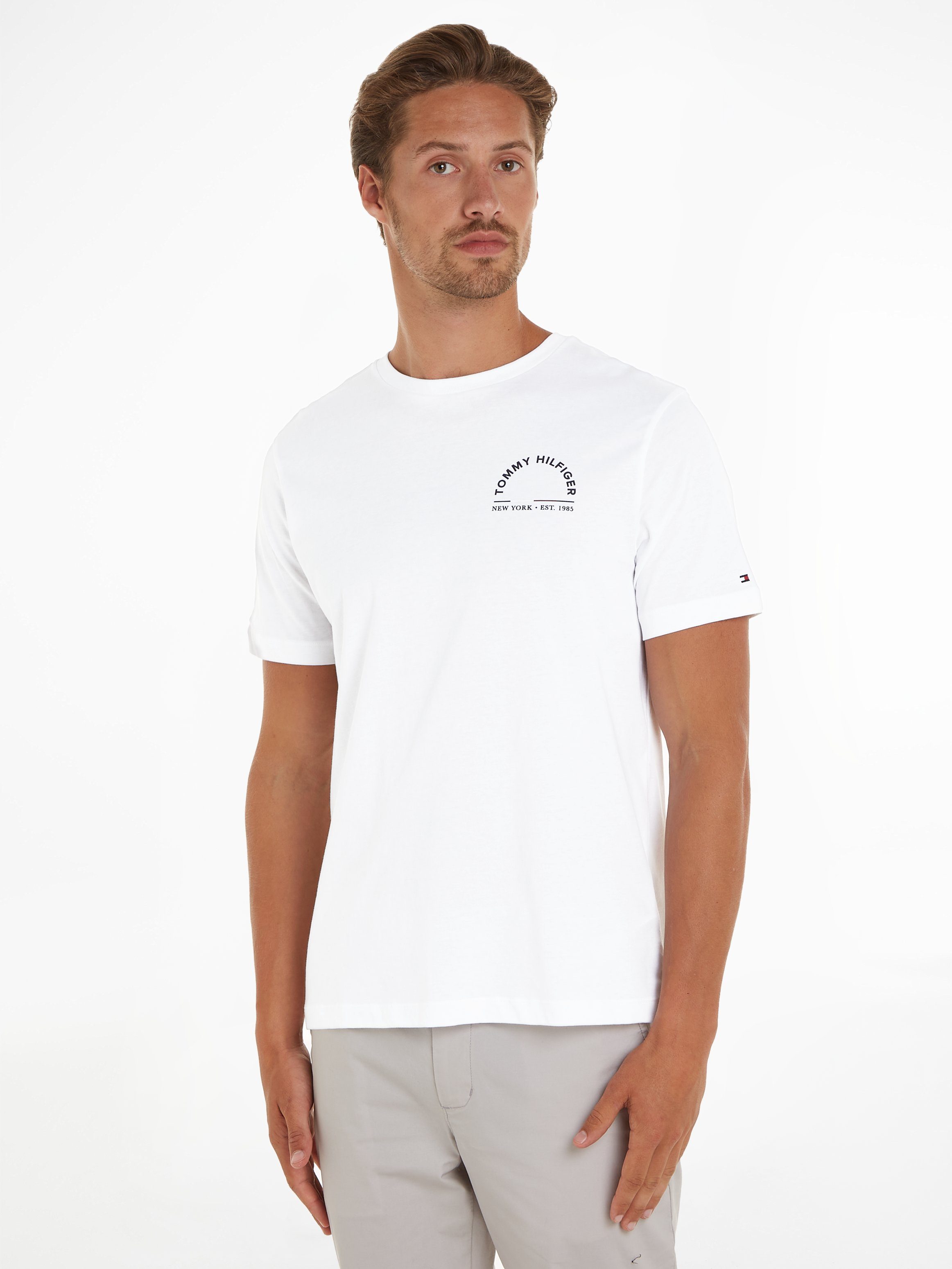Tommy Hilfiger T-Shirt SHADOW HILFIGER REG TEE Th Optic White