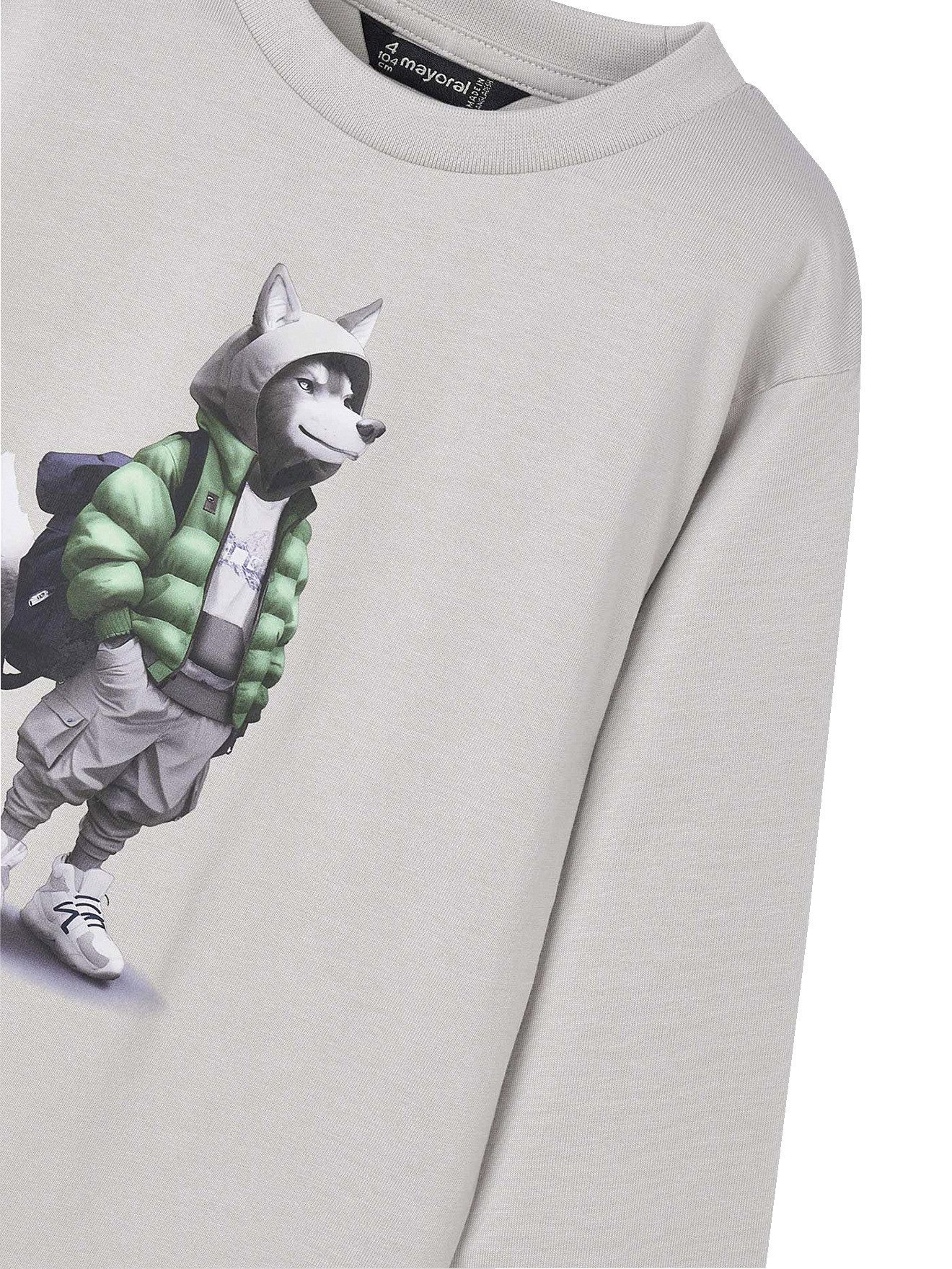 Mayoral Langarmshirt Jungen Shirt mit Wolf