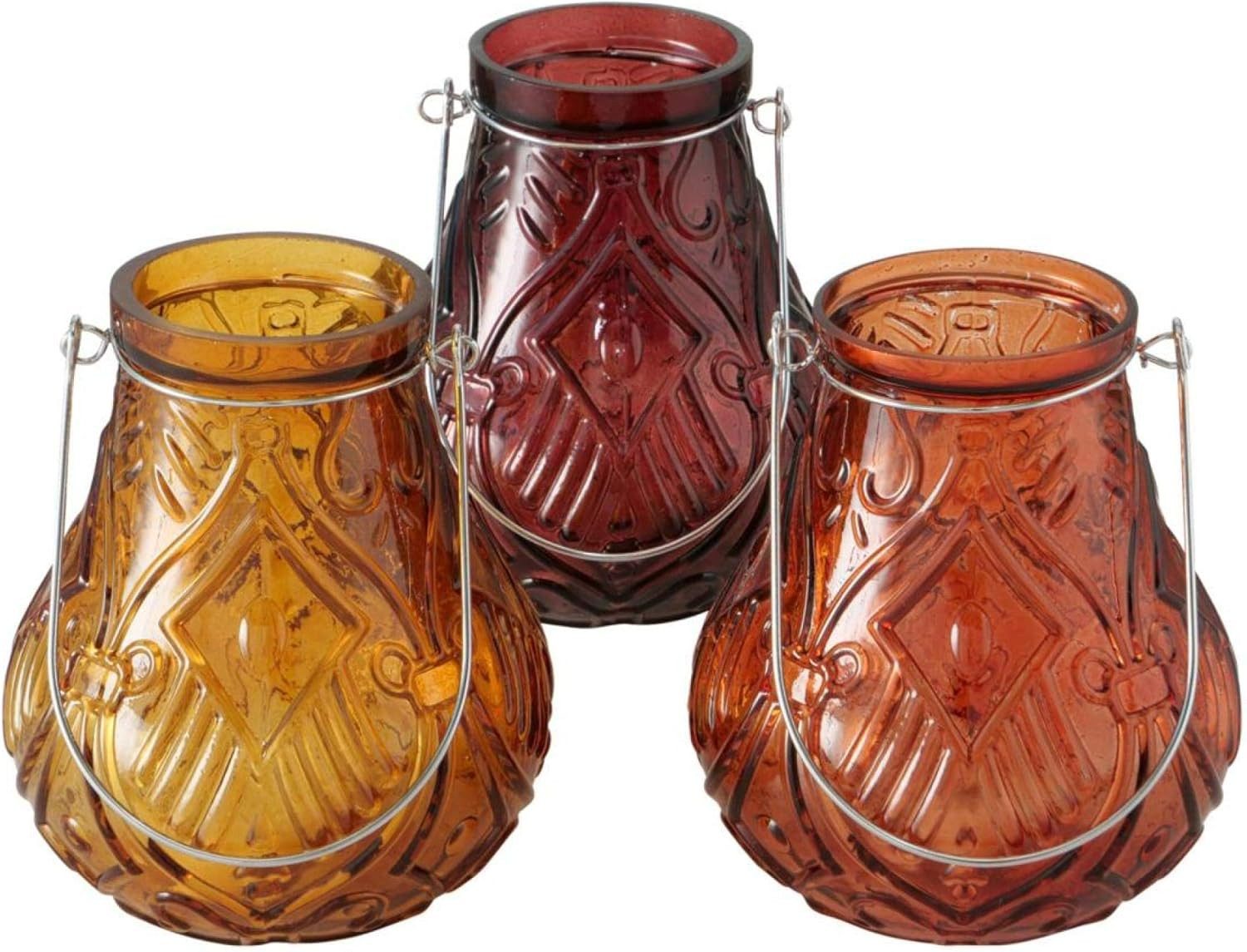 BOLTZE Windlicht Glas Windlichter im 3er-Set stilvolle Deko mit Vintage-Flair