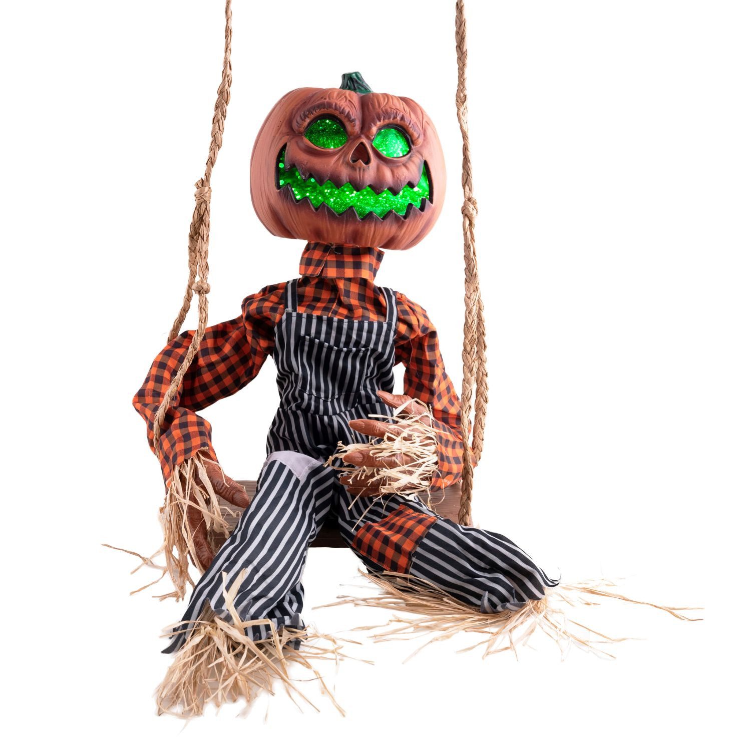 Funny Fashion Dekoobjekt Halloween Dekofigur 'Schaukelkürbis' Animiert, 90