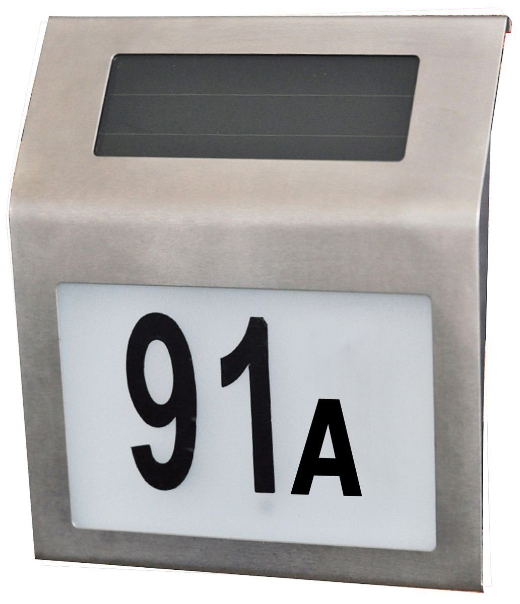 Gravidus Hausnummer Edelstahl Solar Hausnummer Nummer Leuchte beleuchtet Be günstig online kaufen