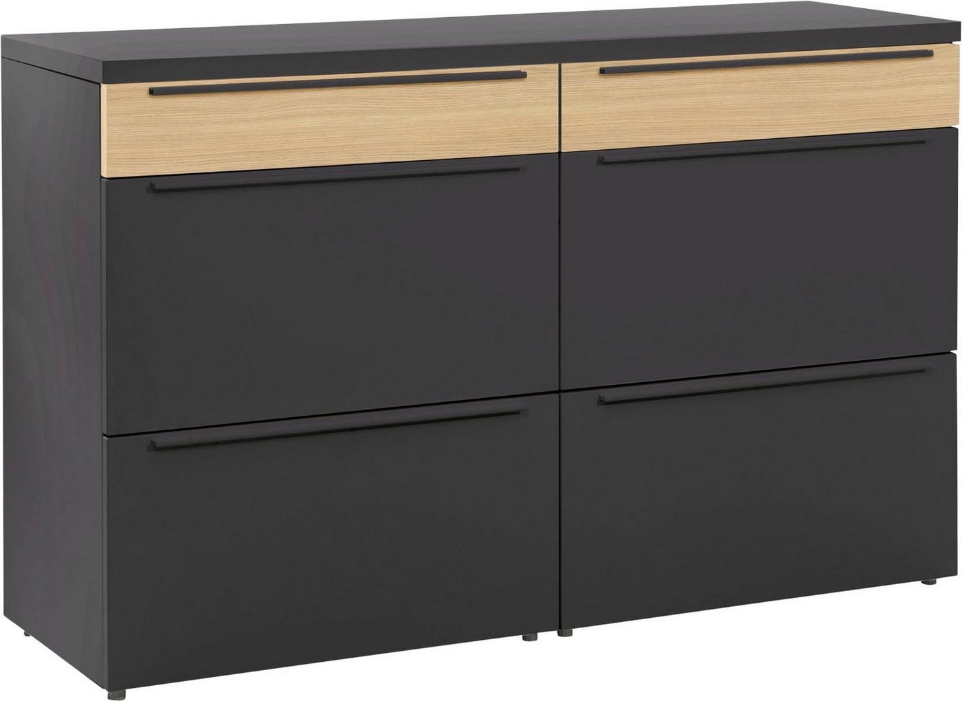 now! by hülsta Wohnwand »touch«, (Set, 4-St), mit einem Sideboard und einem Regal-HomeTrends