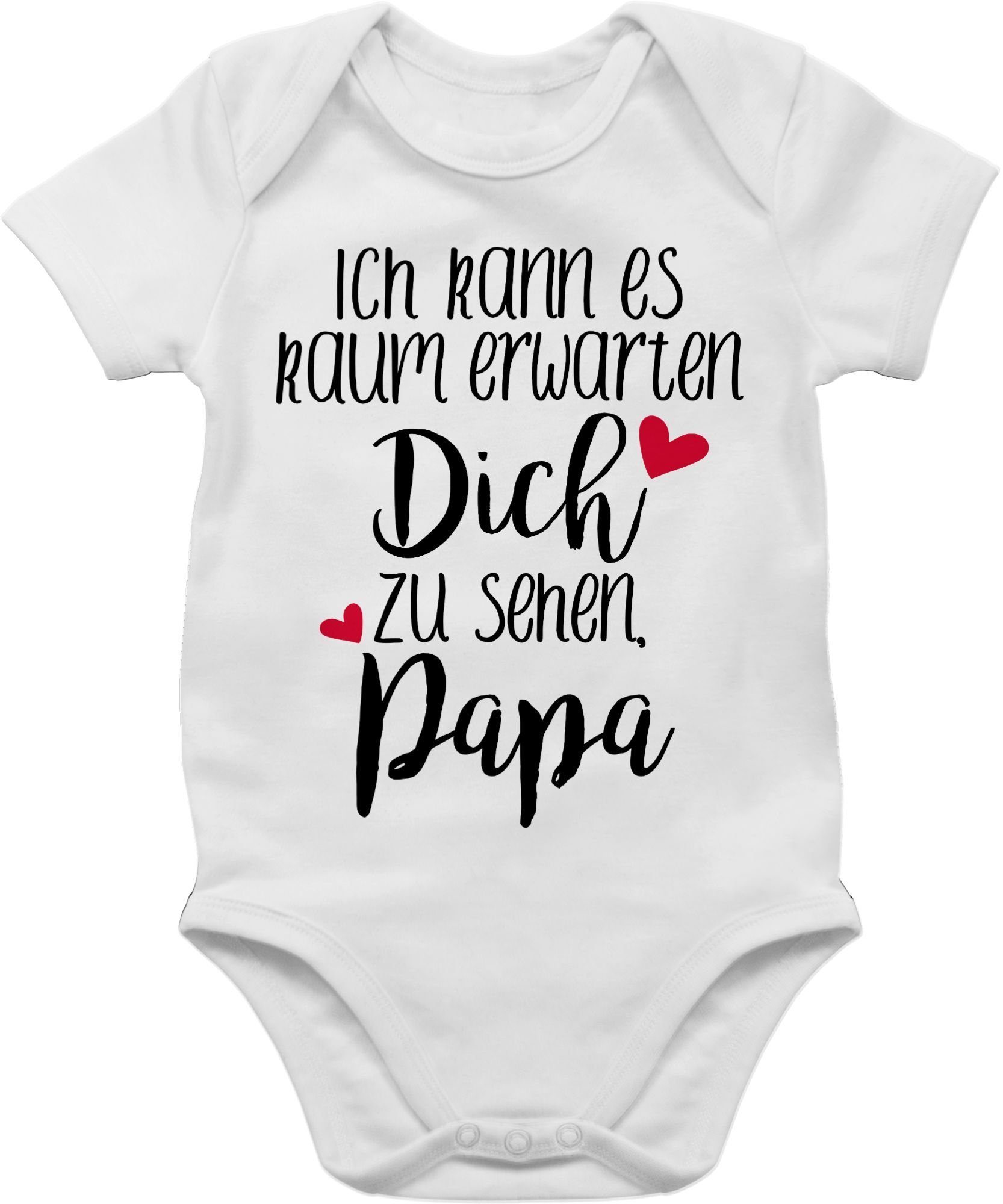 Shirtbody Ich kann es kaum erwarten dich zu sehen, Papa - schwarz