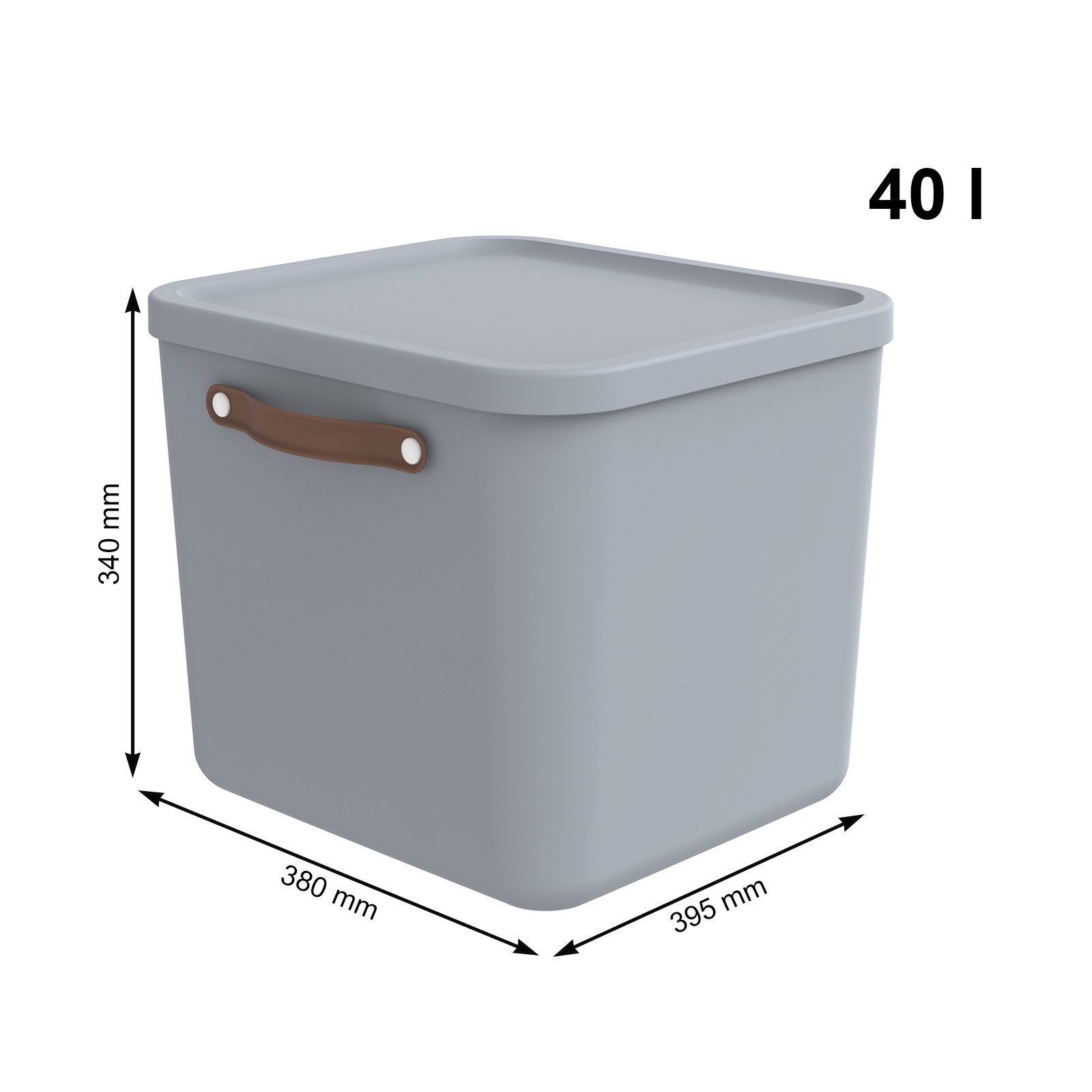 ROTHO Aufbewahrungsbox 2er-Set Aufbewahrungskiste 40l (Aufbewahrungsset, günstig online kaufen