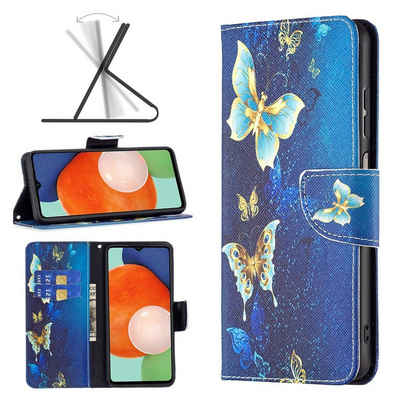 Wigento Handyhülle Für Samsung Galaxy A13 4G Kunstleder Handy Tasche Book Motiv 7 Schutz Hülle Case Cover Etui Neu