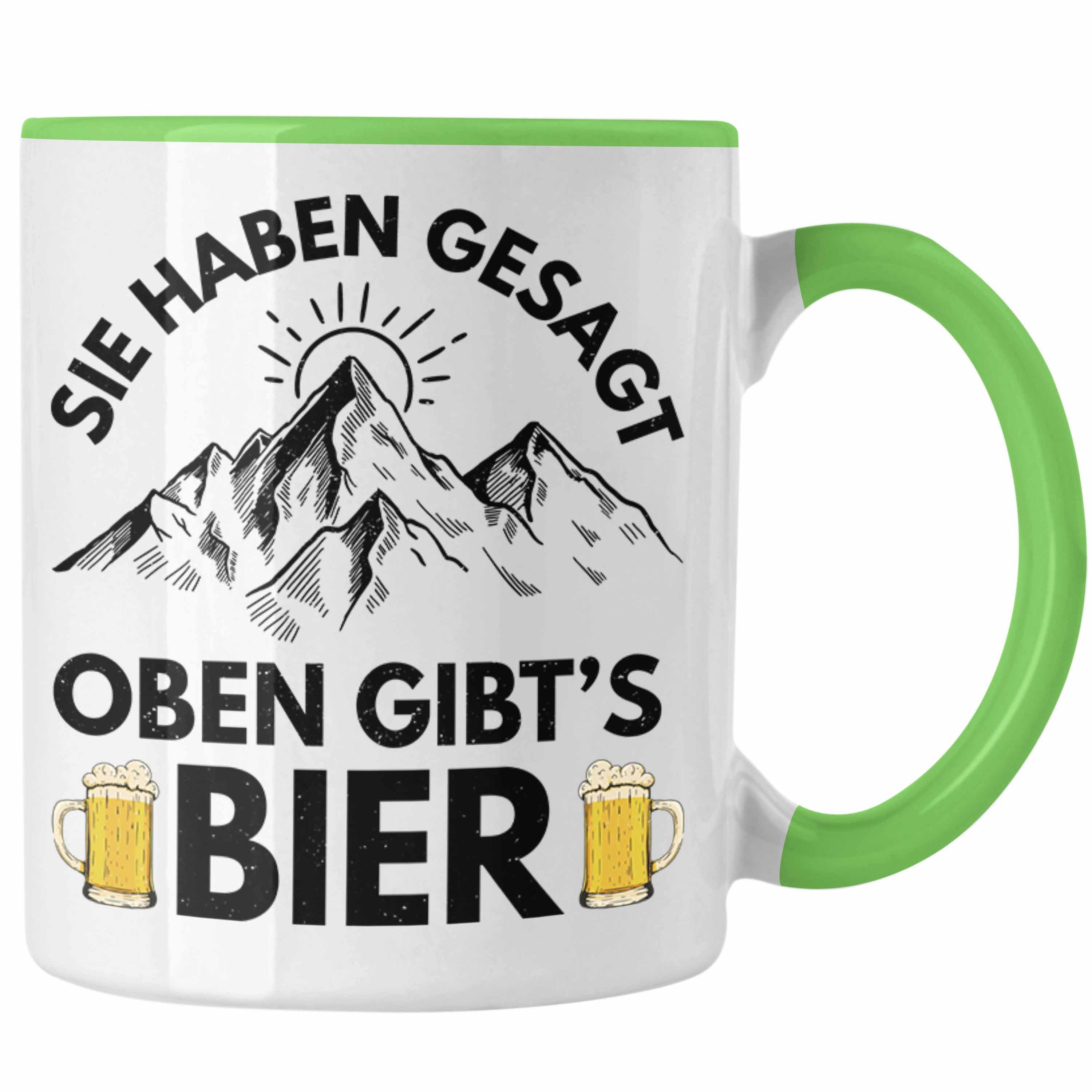 Berge Geschenk Geschenkidee Grün Tasse Geschenk Gibts Sie Bier Wandern Haben Trendation Trendation - Oben Gesagt Wanderer Tasse