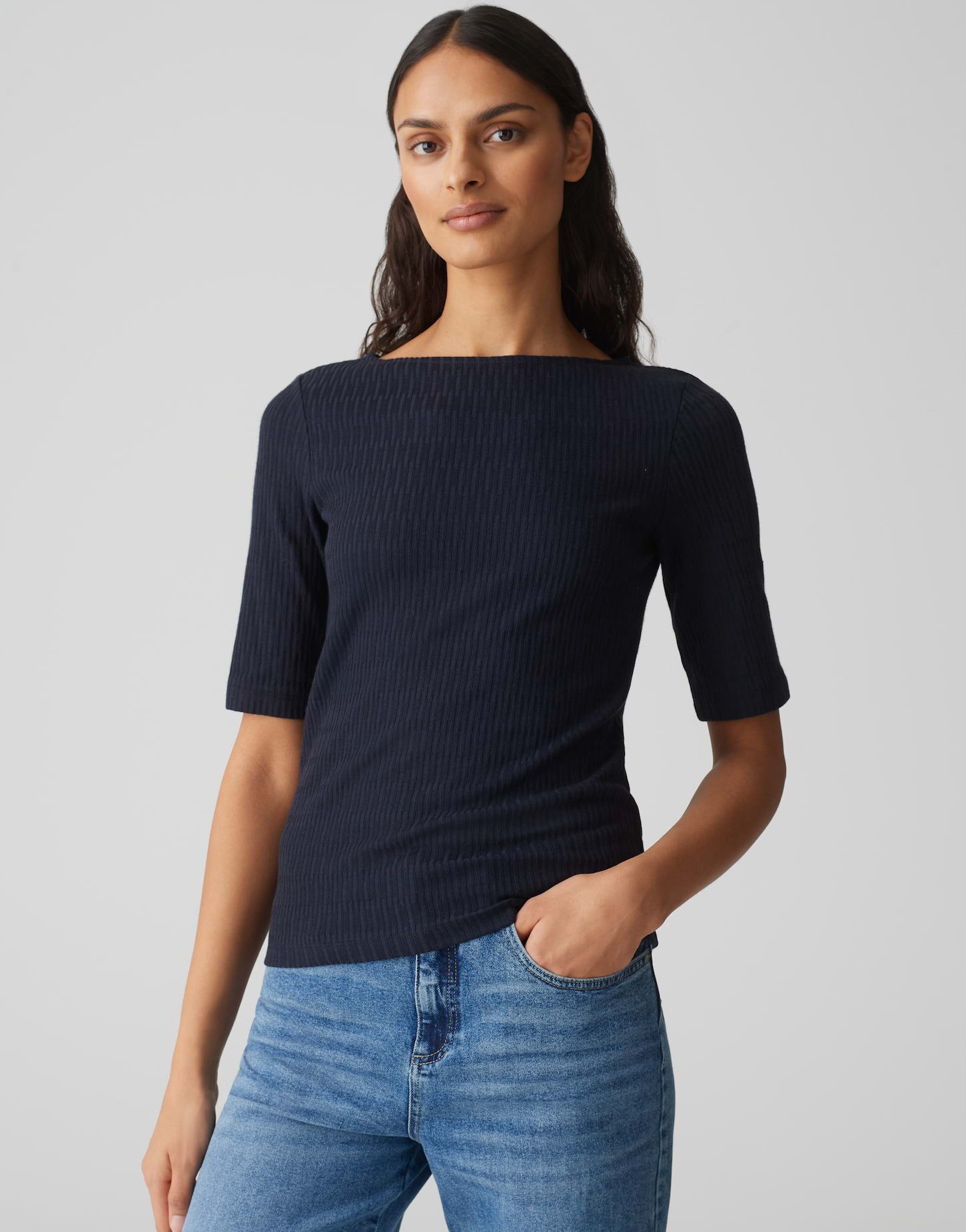 OPUS Kurzarmshirt SANKUS Slim aus strukturiertem günstig online kaufen