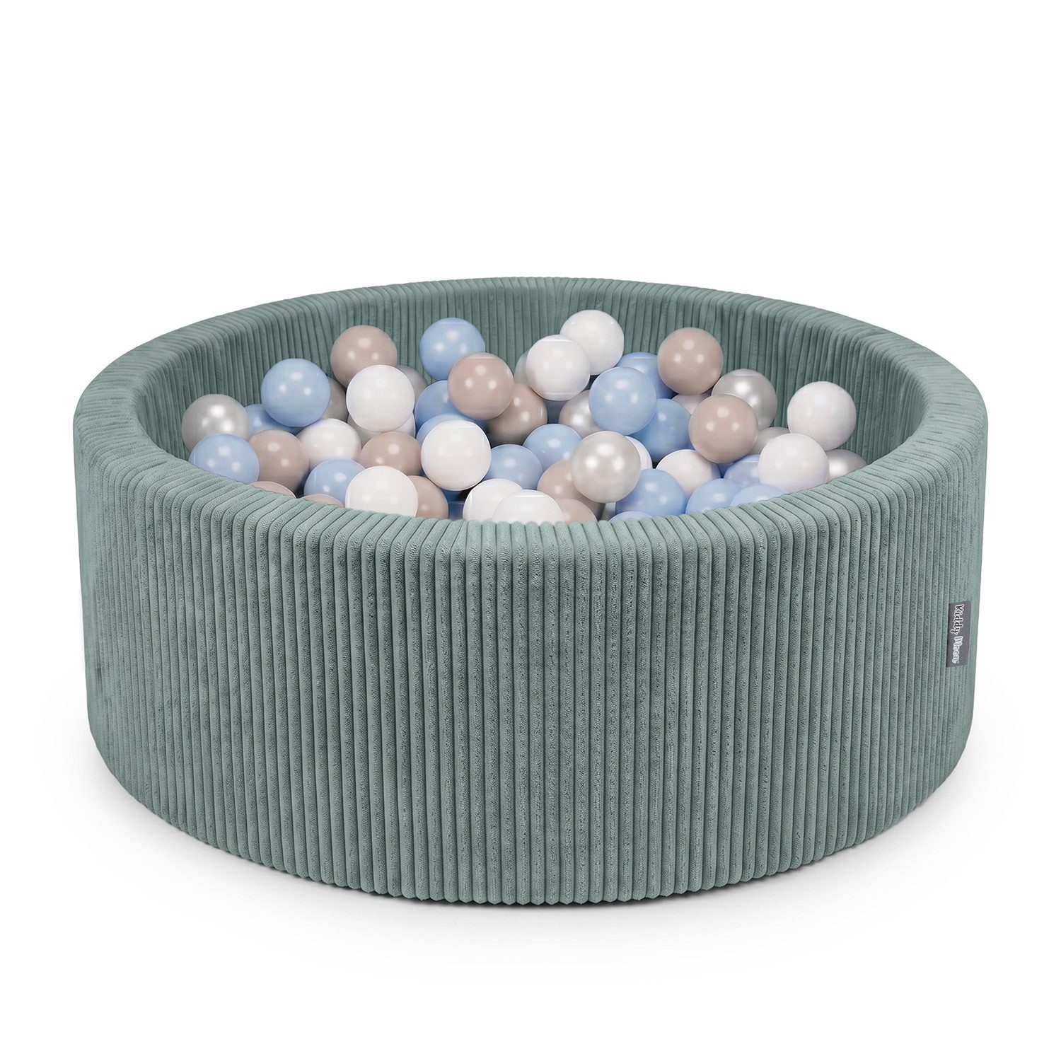 KiddyMoon Bällebad OK30AN, (Bällepool mit bunten Bällen, 200-tlg., Bällepool mit bunten Bällen, 200-tlg., Strukturierter Rippbezug), Made in Europe
