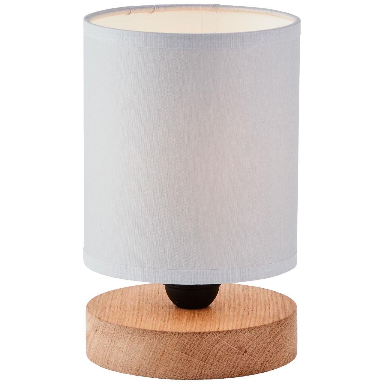 Brilliant Tischleuchte Vonnie, Lampe, Vonnie Tischleuchte grau/holz, 1x A60, E27, 25W, Holz aus nachh | Tischlampen