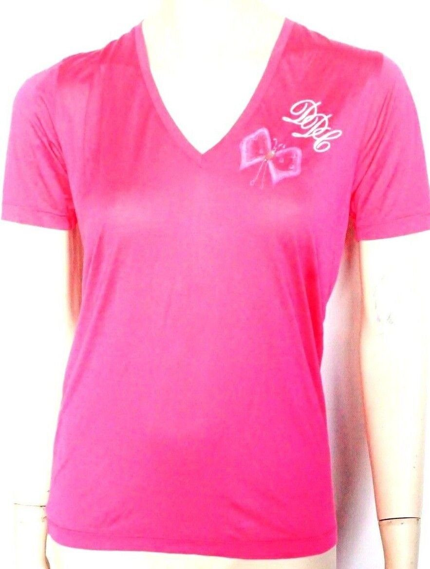 Damen Shirts Dsquared2 T-Shirt DSQUARED2 Damen T-Shirt, Rosa V-Ausschnitt DSQUARED T-Shirt aus Modal
