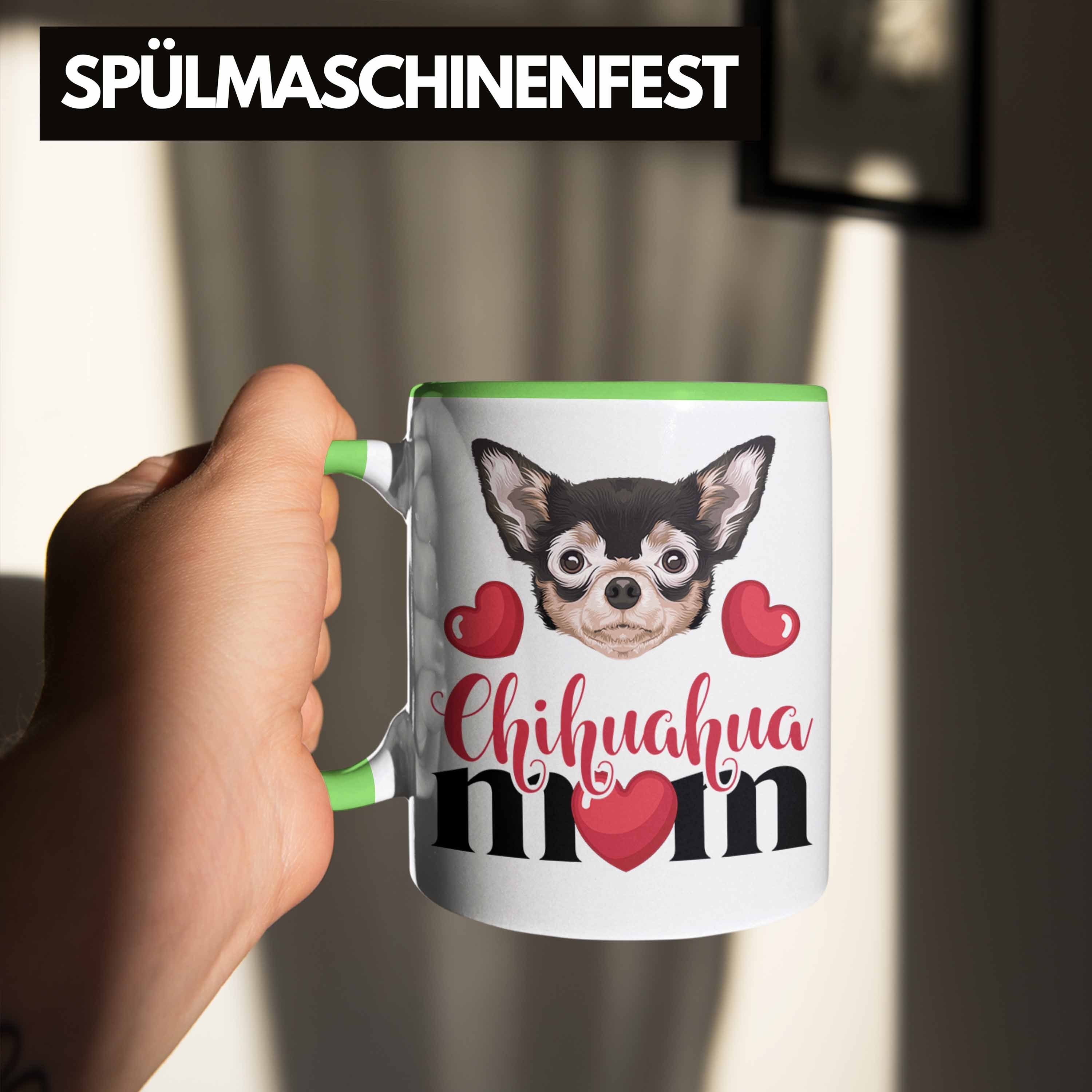 Tasse Geschenk Lustiger Geschenkide Grün Trendation Spruch Besitzer Mama Tasse Mom Chihuahua