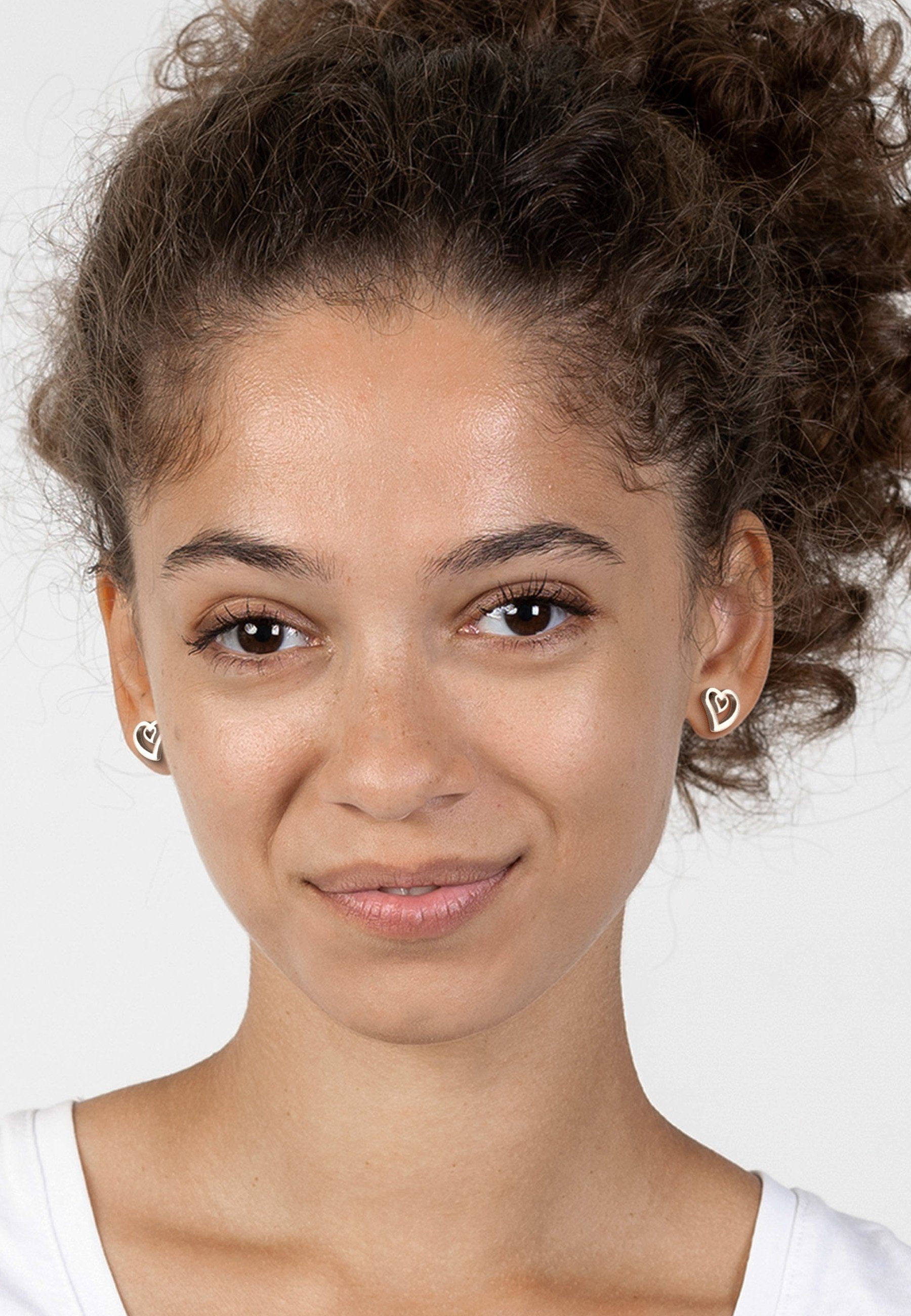 Sofia Milani Paar Ohrstecker Doppelt Herz, 925 Silber Damen Schmuck - E2110 günstig online kaufen