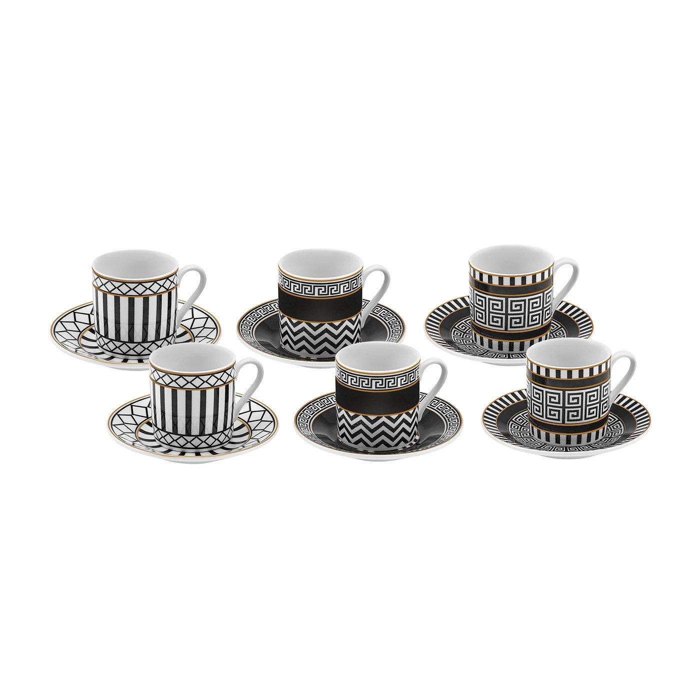 Karaca Кавовий сервіз Karaca Helenistik für 6 Personen Kaffeetasse, 80 ml, Porzellan