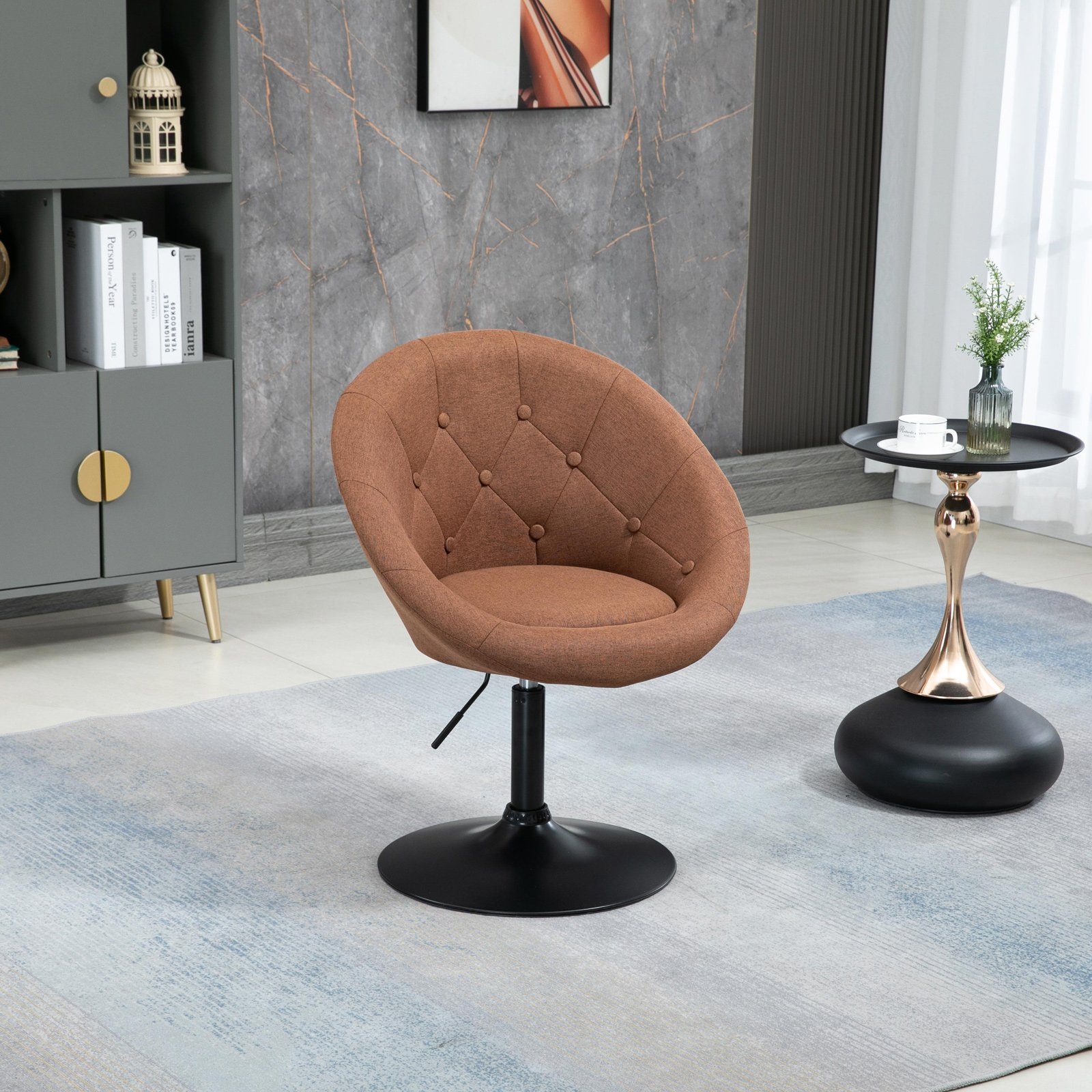 SVITA Chesterfield-Sessel HAVANNA, Retro-Design,Tellerfuß,stufenlos höhenverstellbar