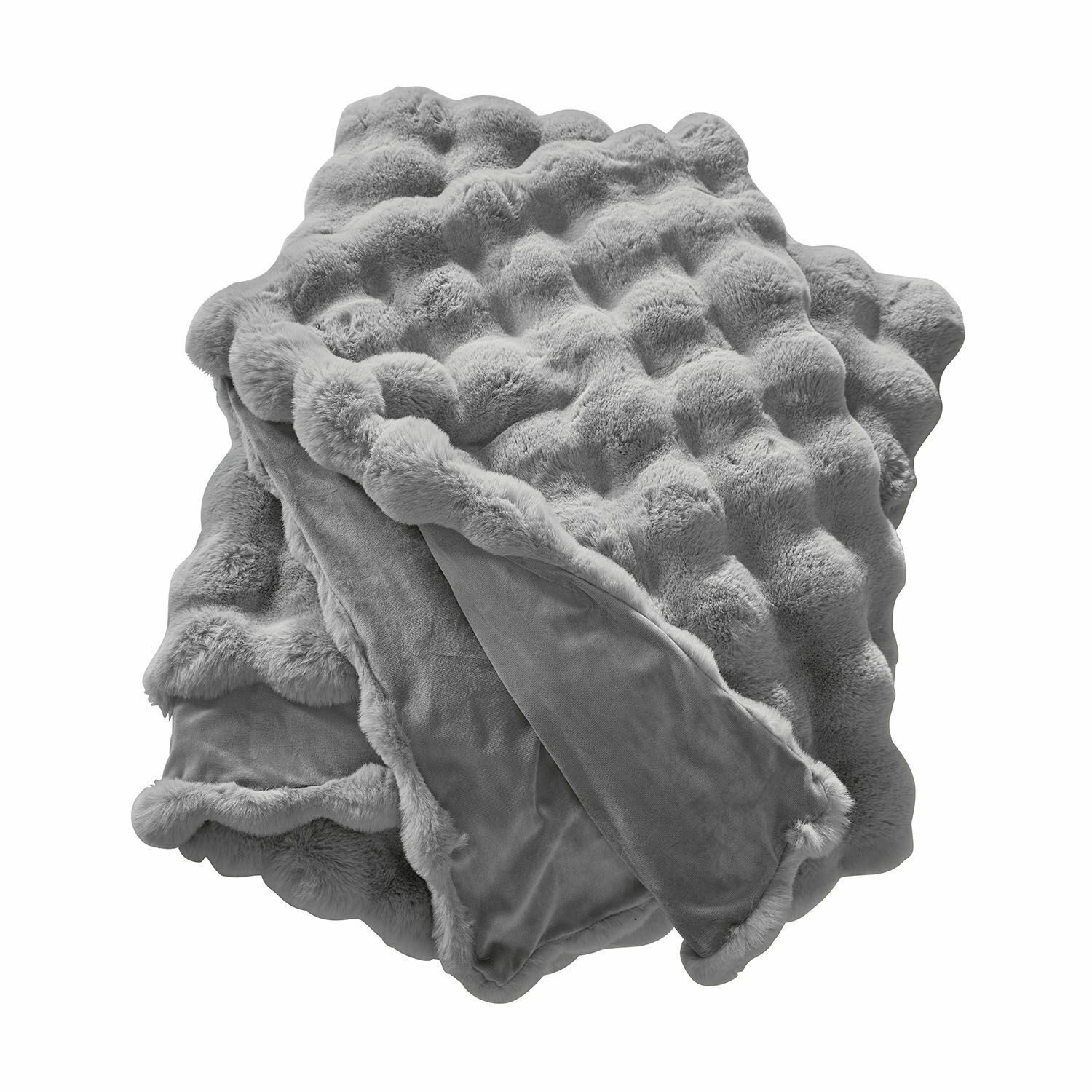 Mirabeau Tagesdecke Plaid Zalina grau