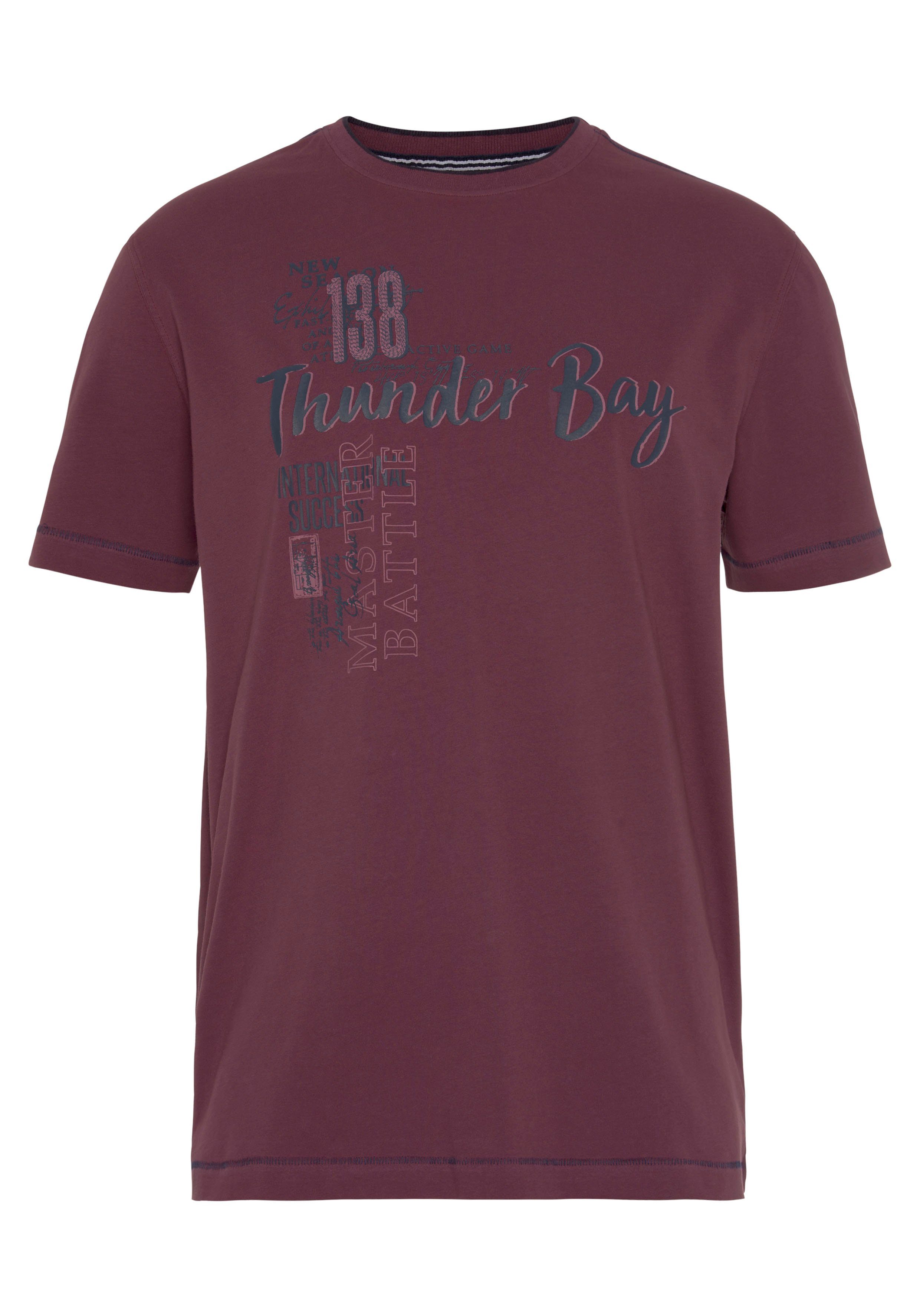 Man's World T-Shirt Kurzarm, lässiger Print, aus Baumwolle