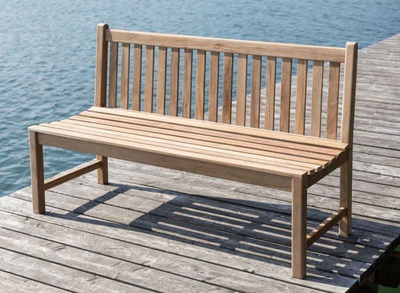 LEX Gartenbank Gartenbank Picadelly 120 cm in Premium Teak ohne Armlehne