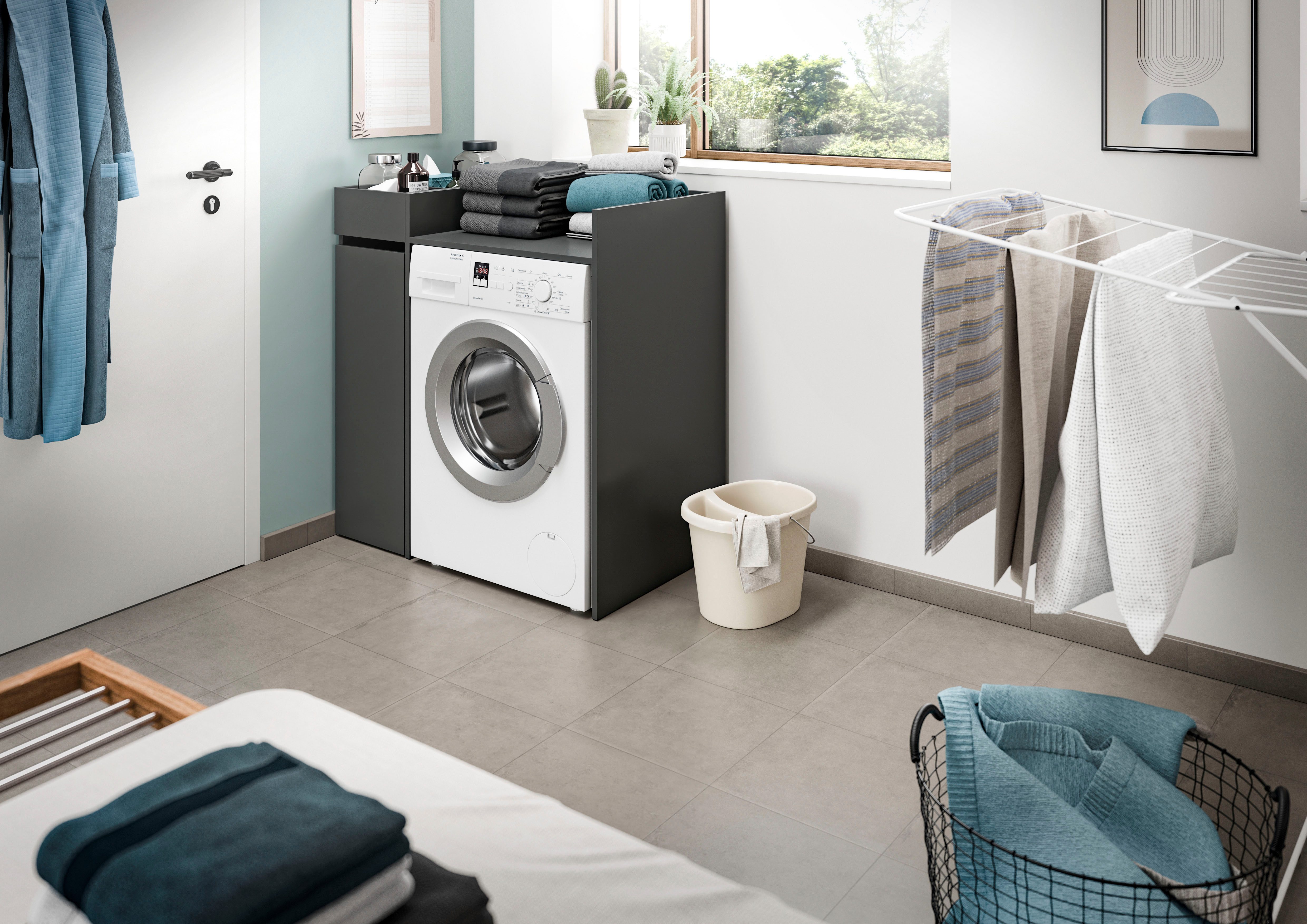 welltime Badmöbel-Set FALAS, TOPSELLER!, 2-teilig, Hauswirtschaftsraum Set, günstig online kaufen