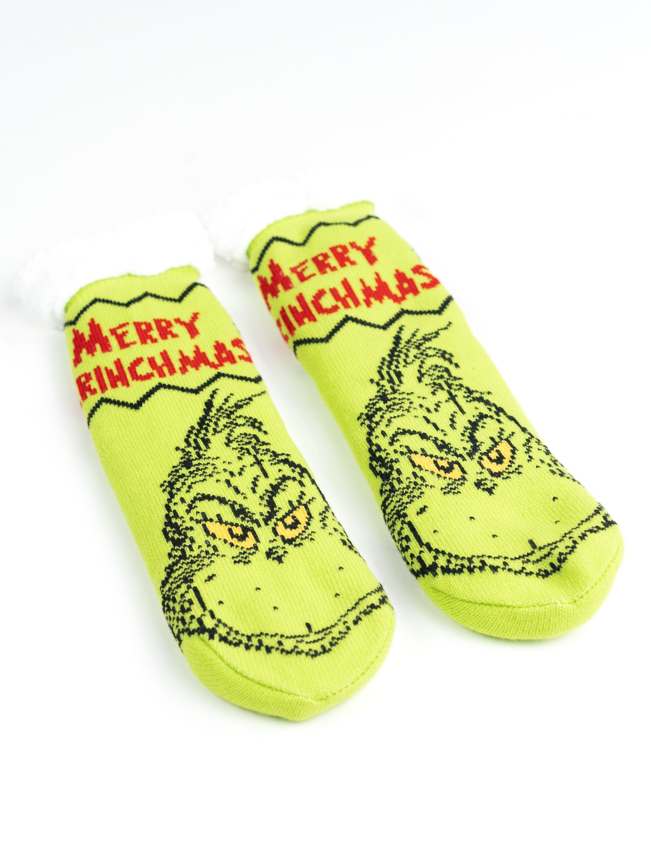 United Labels® Haussocken The Grinch Hüttensocken Merry Grinchmas Haussocken Kuschelsocken