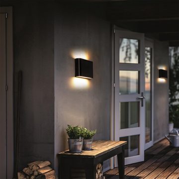 LETGOSPT Wandleuchte Innen Aussen Modern Wandlampe Warmweiß für Wohnzimmer, LED fest integriert, Warmweiß