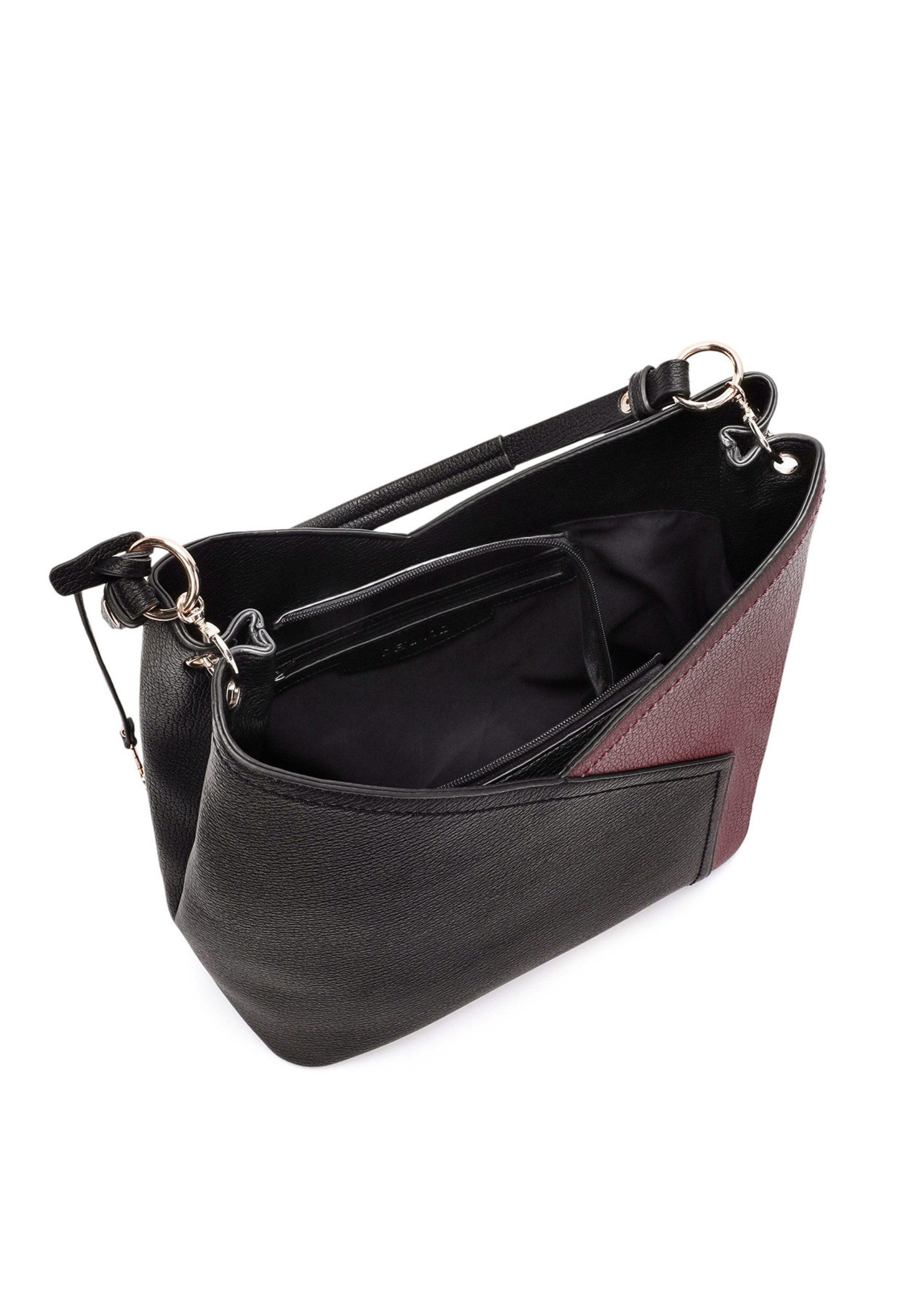 Derimod Umhängetasche Schultertasche aus Kunstleder, Kunstleder, Schulterriemen, Groß