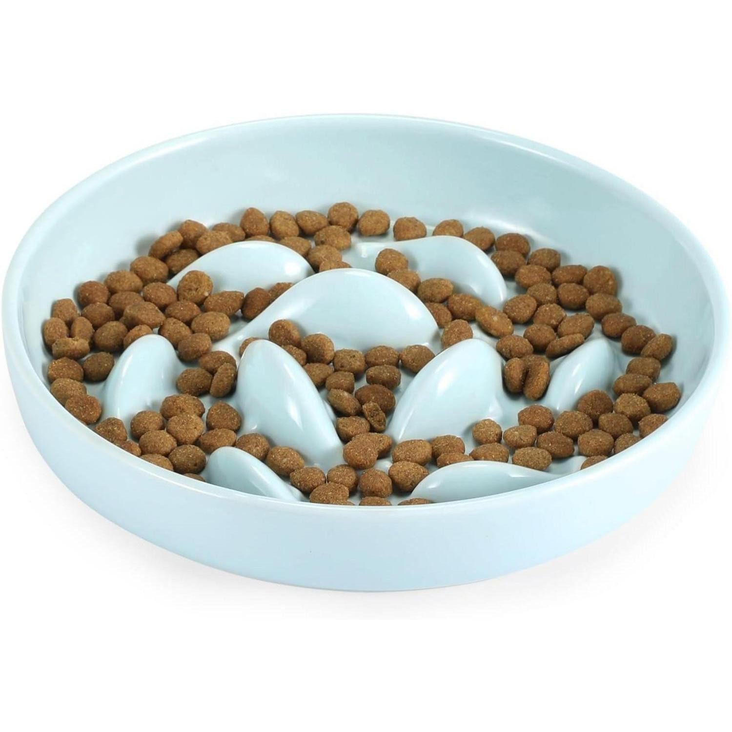 IDOGCHEW Schutzkragen Antischling Napf Keramik für Katzen & Hunde mit Goldfisch-Muster