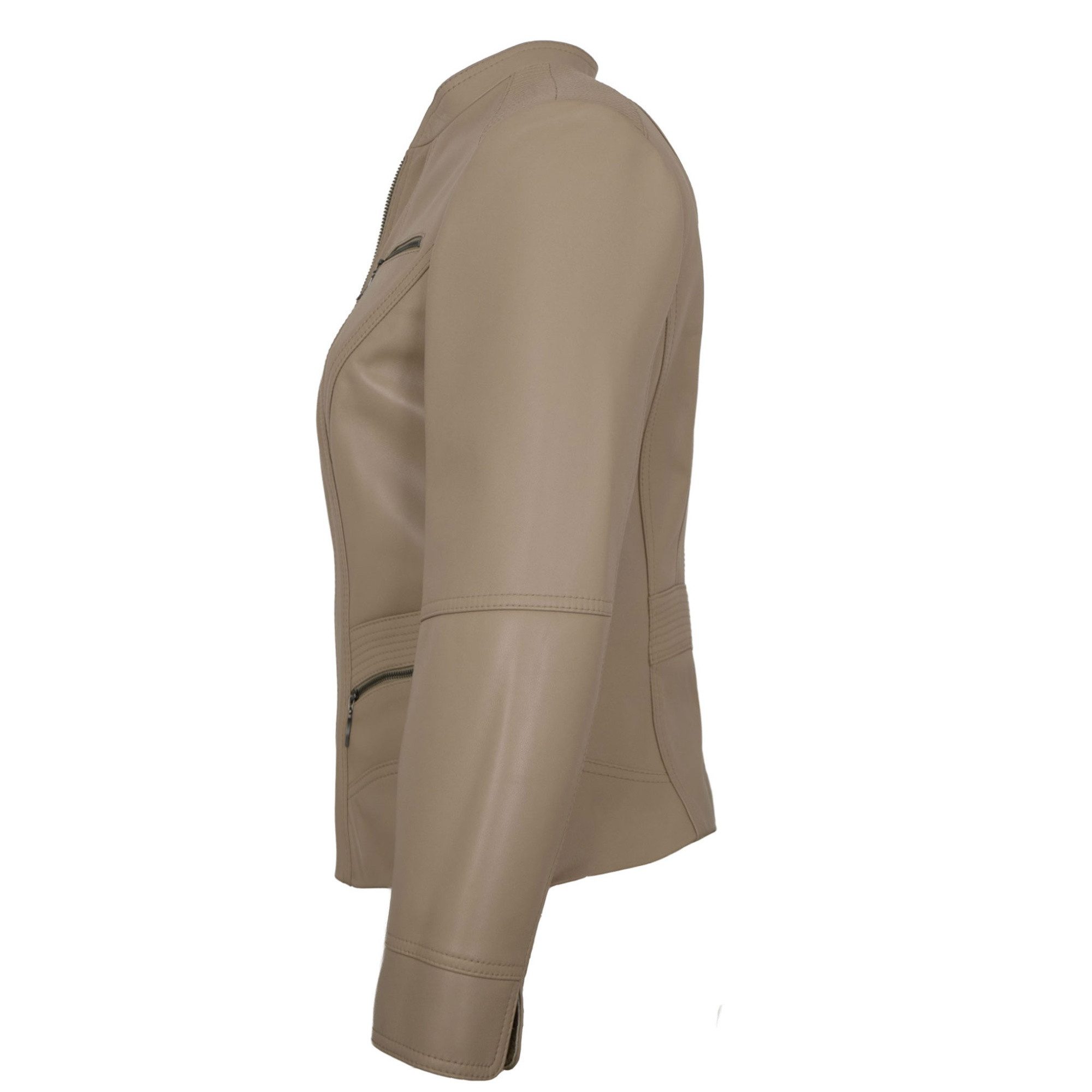 Maddox Lederjacke Clari MADDOX - Damen Lederjacke Lammnappa taupe günstig online kaufen