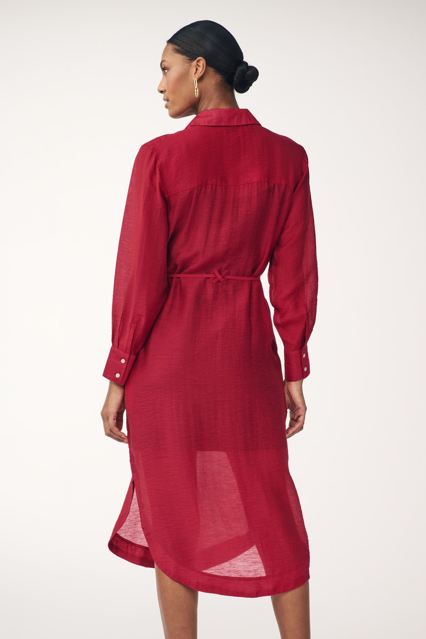 Next Blusenkleid Hemdkleid aus Lyocell-Gemisch, Petite günstig online kaufen