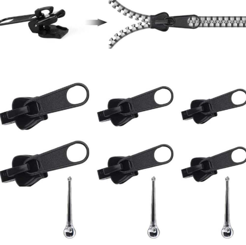 FELIXLEO Reißverschluss 6 Stück Reißverschluss Reparaturset,Reissverschluss Reparatur Set