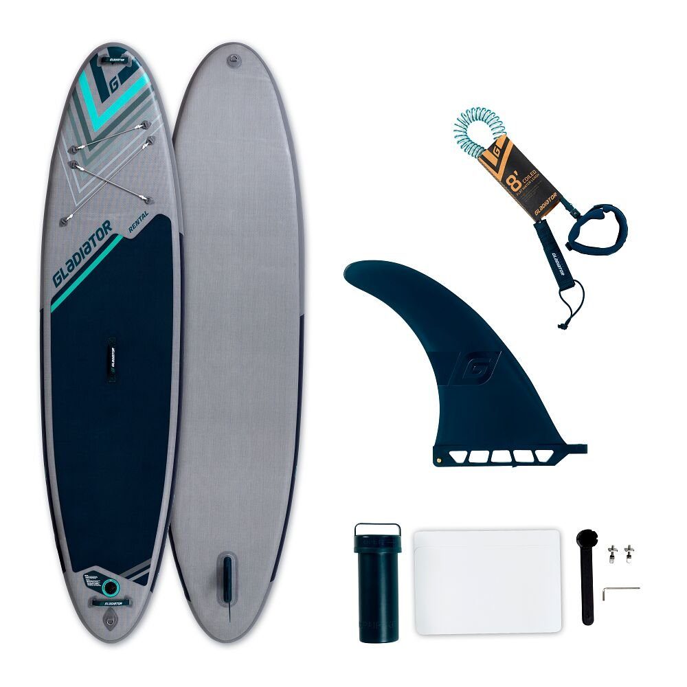 GLADIATOR SUP-Board Stand up Paddling Rental-Board-Set, Für die Vermietung mit zusätzlichem Kantenschutz versehen 10'6 Allround Board