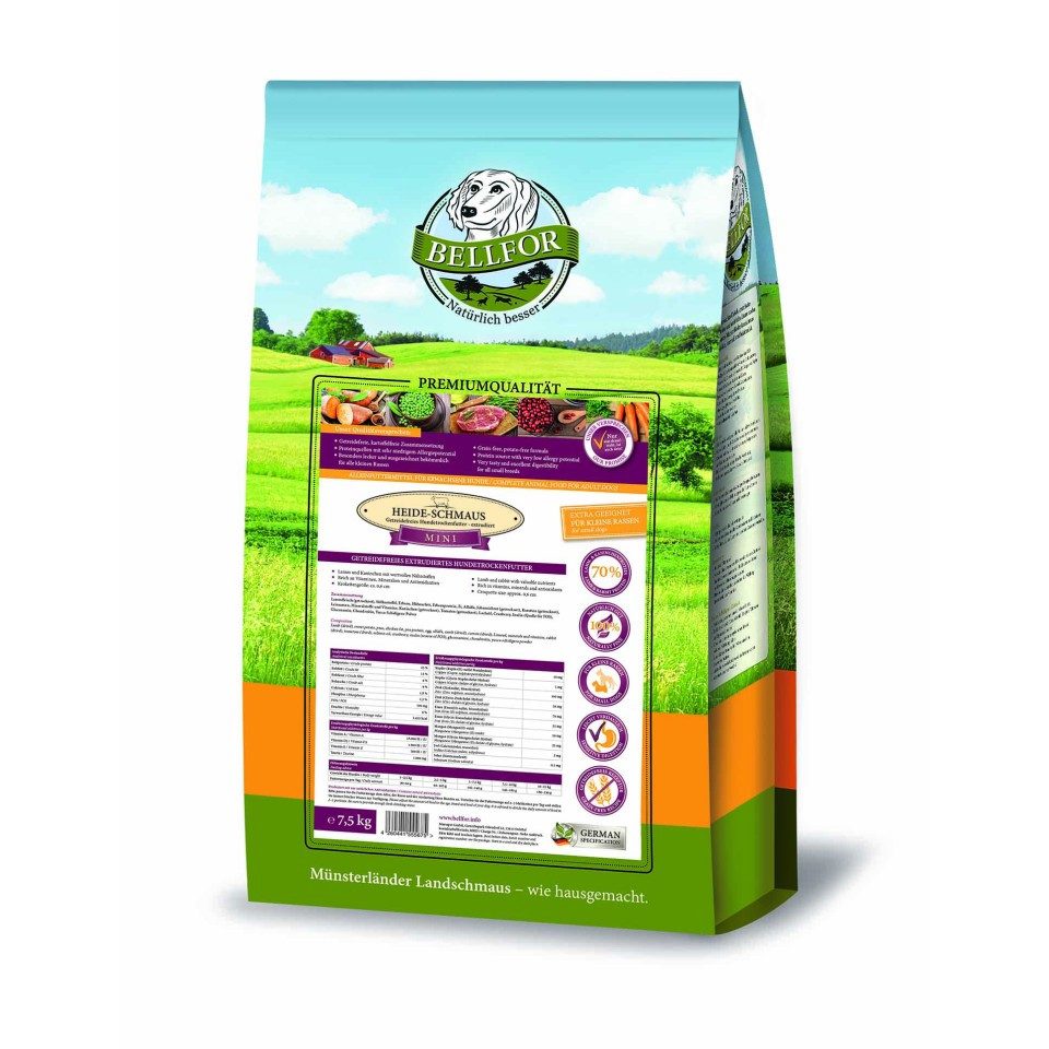 Bellfor Bellfor Trockenfutter mit Lamm und Kaninchen - Heide-Schmaus Mini - 7, für: Hunde