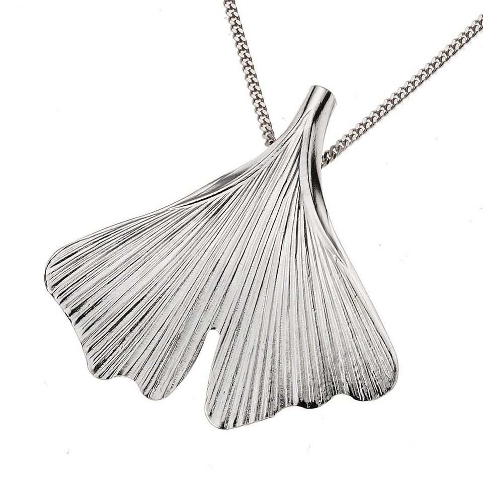 Zeeme Kette mit Anhänger 925/- Sterling Silber 45cm lang Ginko