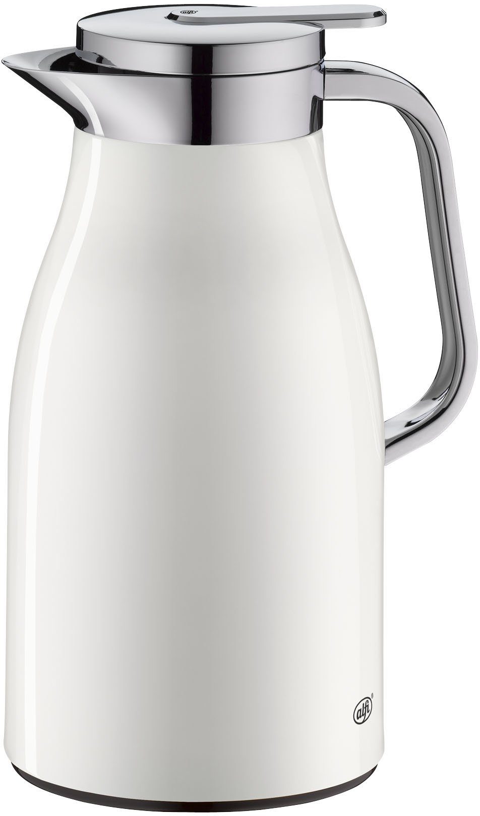 Alfi Isolierkanne SKYLINE, mit Hartglaseinsatz und ergonomischem Griff, 1 l, (1-St), 12h heiß & 24h kalt, Drehverschluss mit bequemem Druckknopf