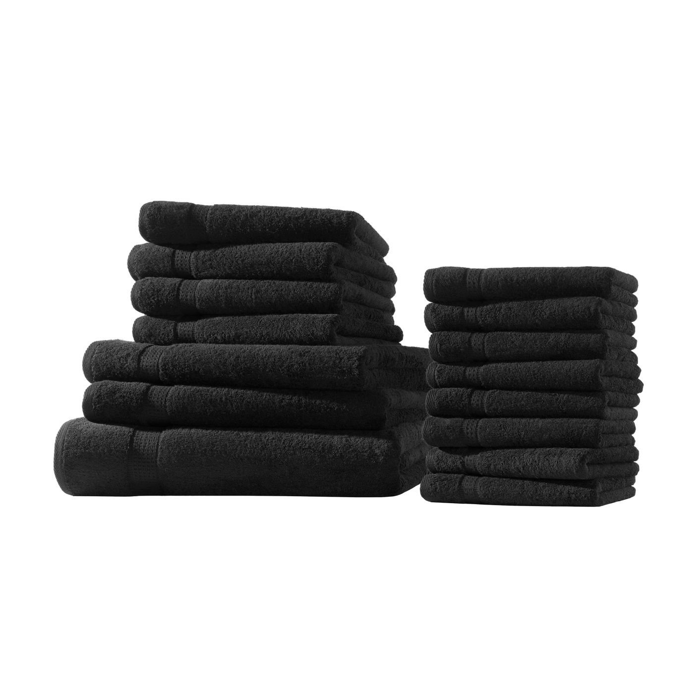 (1-St) Handtuchset, Bordüre Baumwolle, Frotteeware Uni mit 100% Baumwolle Handtuch Handtücher soma