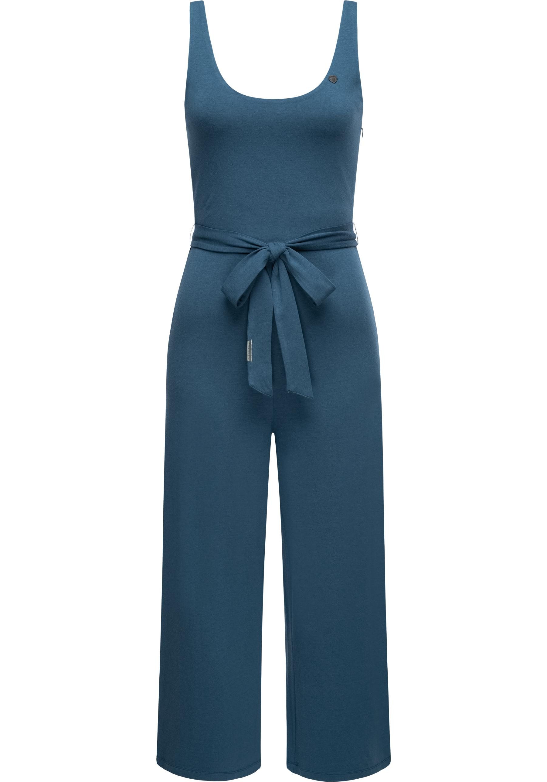 Ragwear Jumpsuit Lisseta Langer Damen Overall mit Bindegürtel