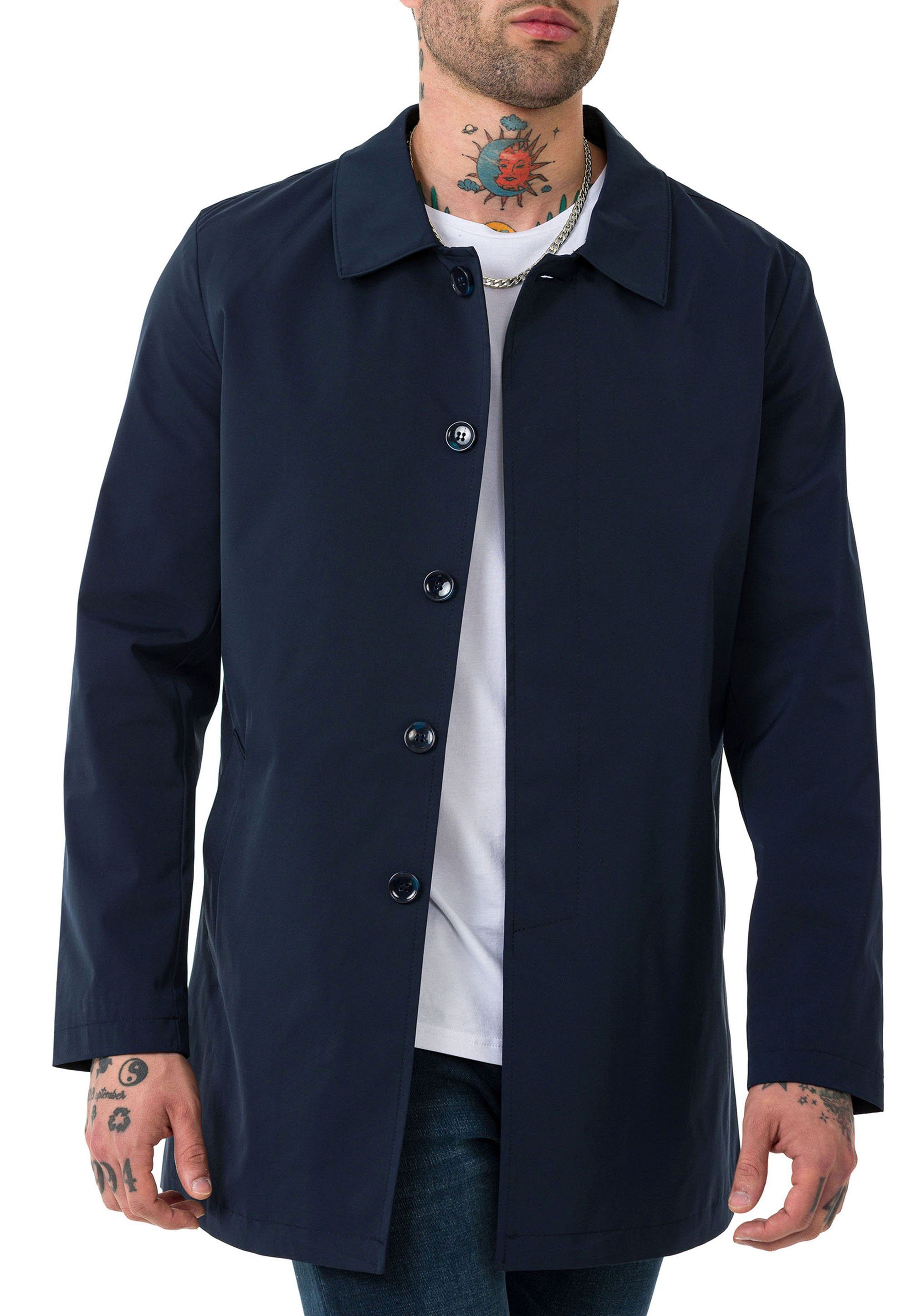 Navy Blau Bridge Mantel Red Jacke Herren Trenchcoat RedBridge Qualität Premium Trenchcoat