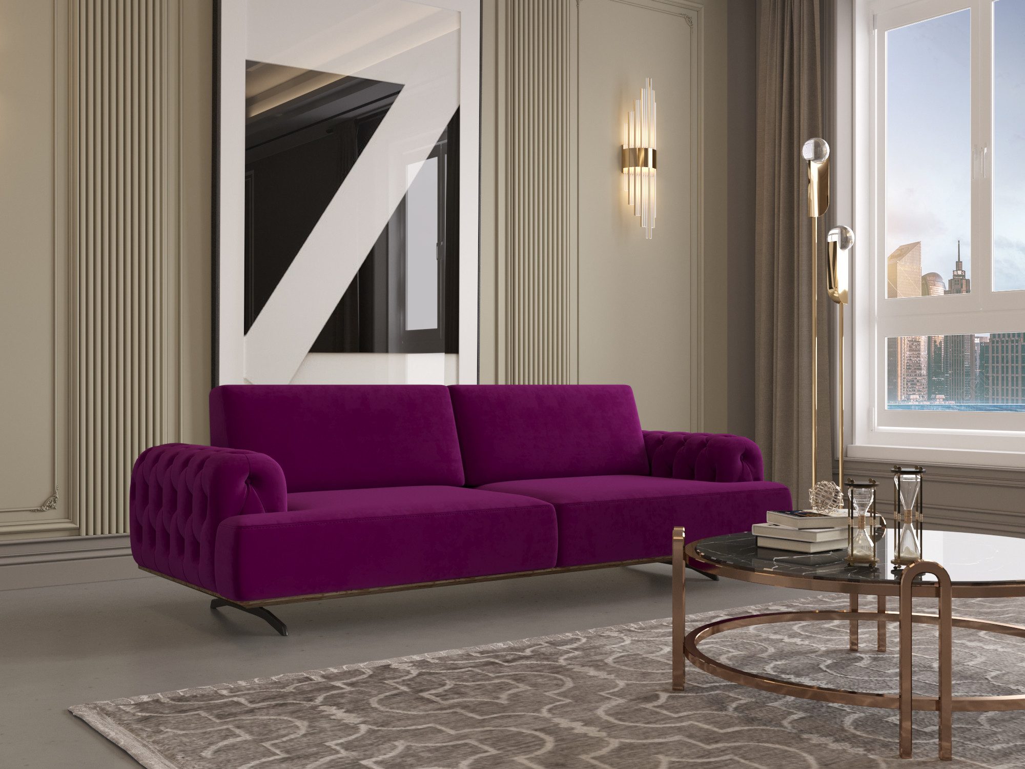 Möbeldreams Chesterfield-Sofa Chesterfield Sofa Modern Verstellbare Rückenlehne