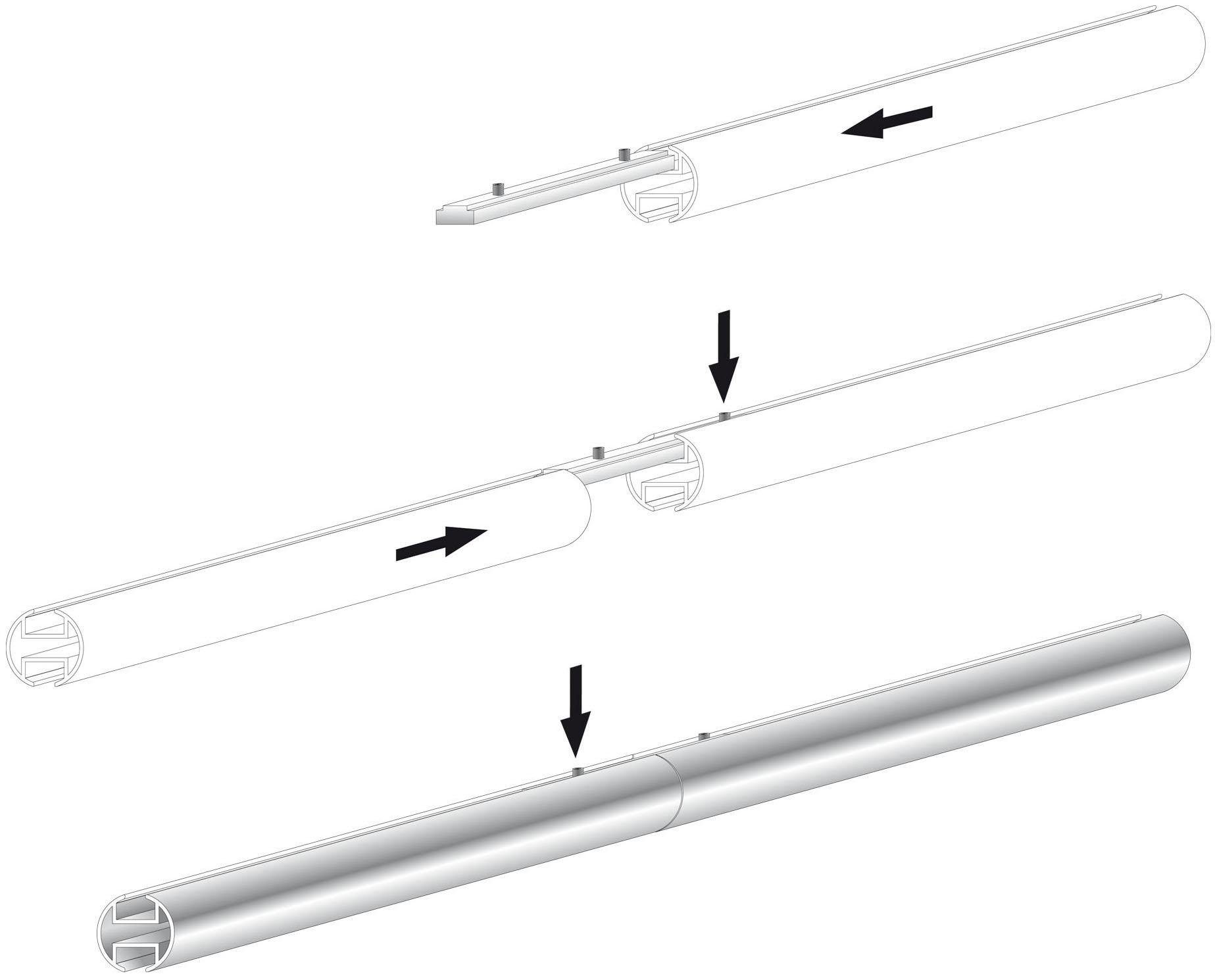LICHTBLICK ORIGINAL Verbinder, Gardinenstangen, (1-St), für Innenlaufprofile Ø 16 mm