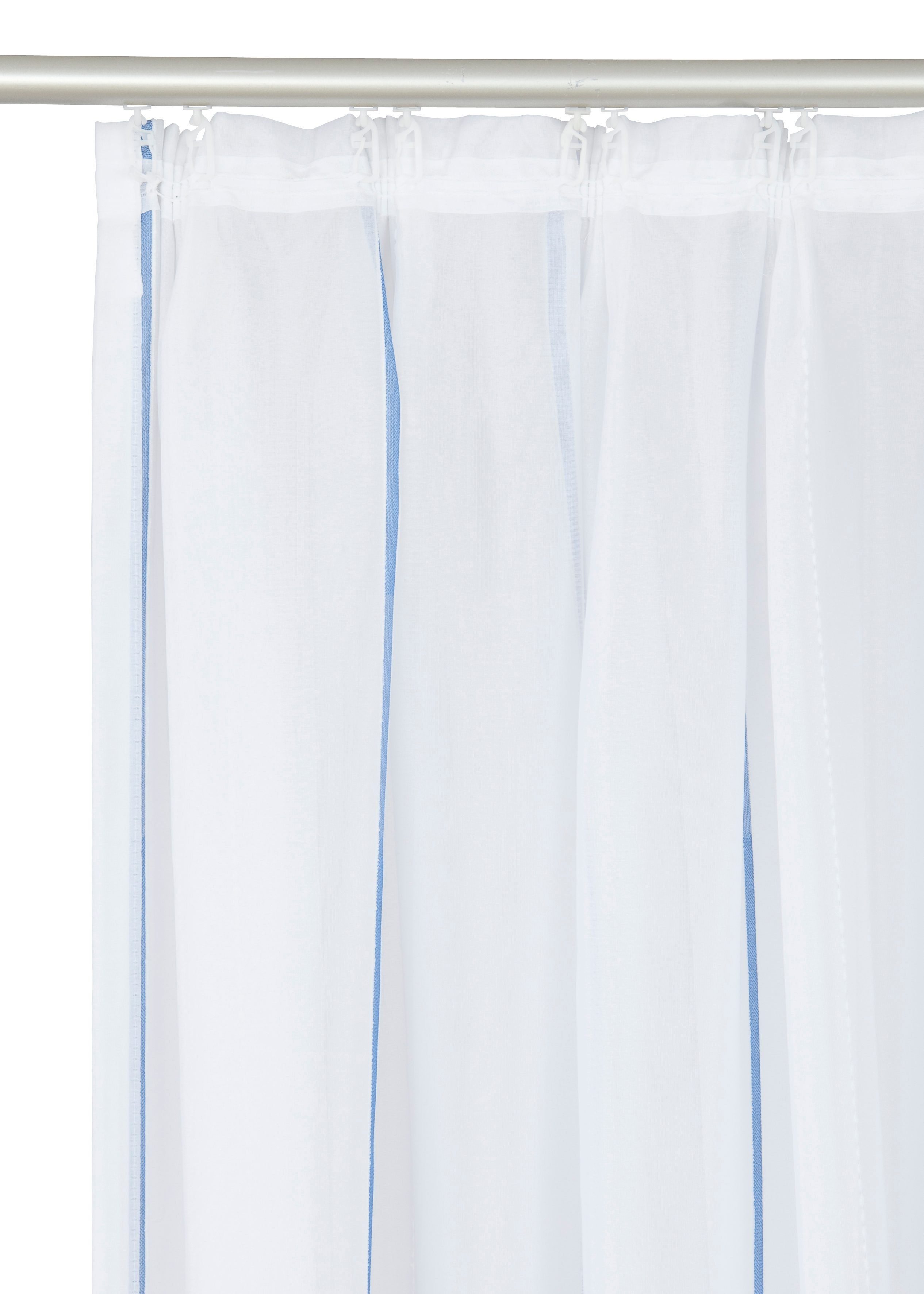 Vorhang Betsy, halbtransparent, blau Store Wirth, (1 St), Faltenband