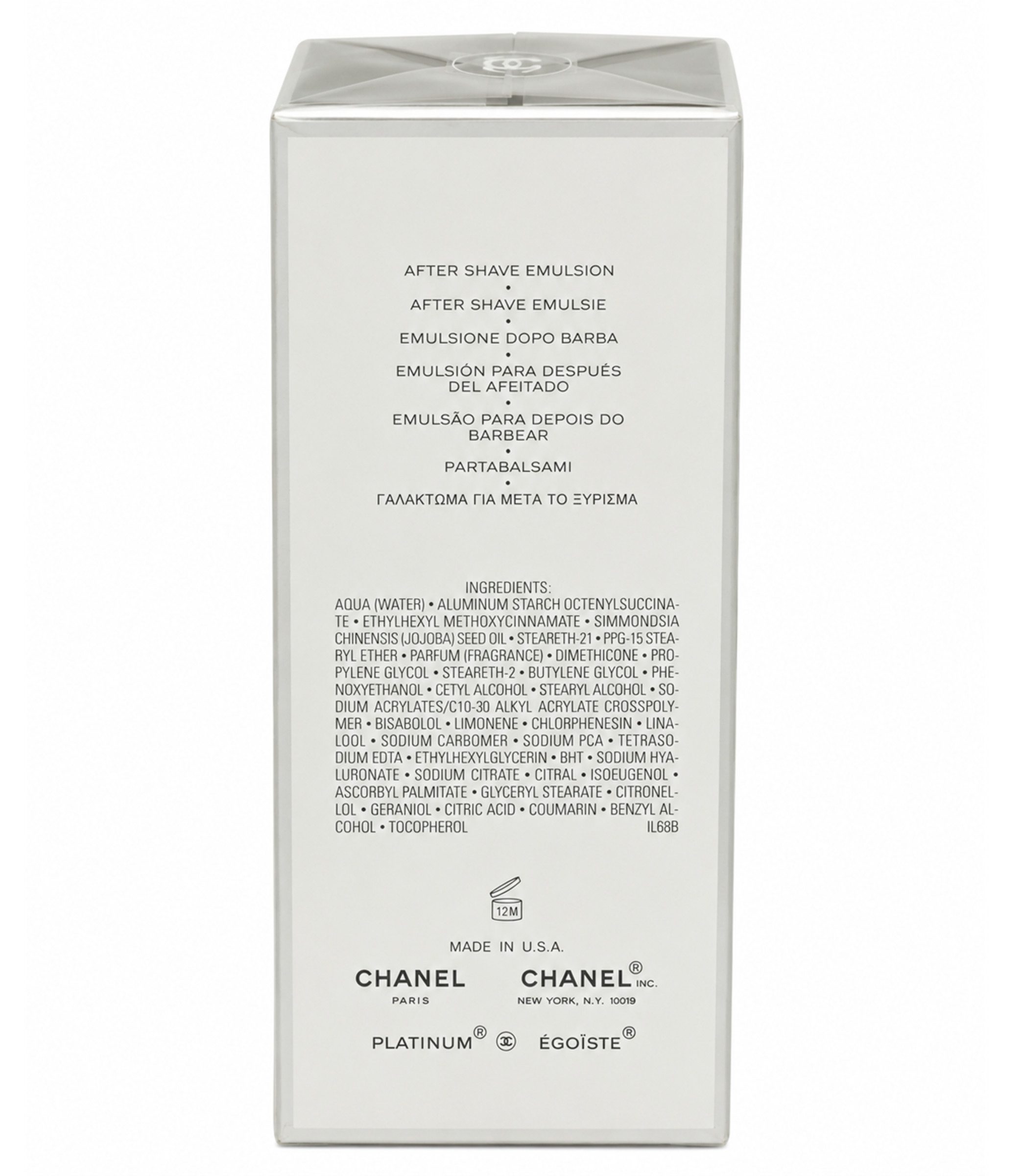 CHANEL After-Shave Balsam Chanel Egoiste Platinum After Shave Moisturiser 75ml