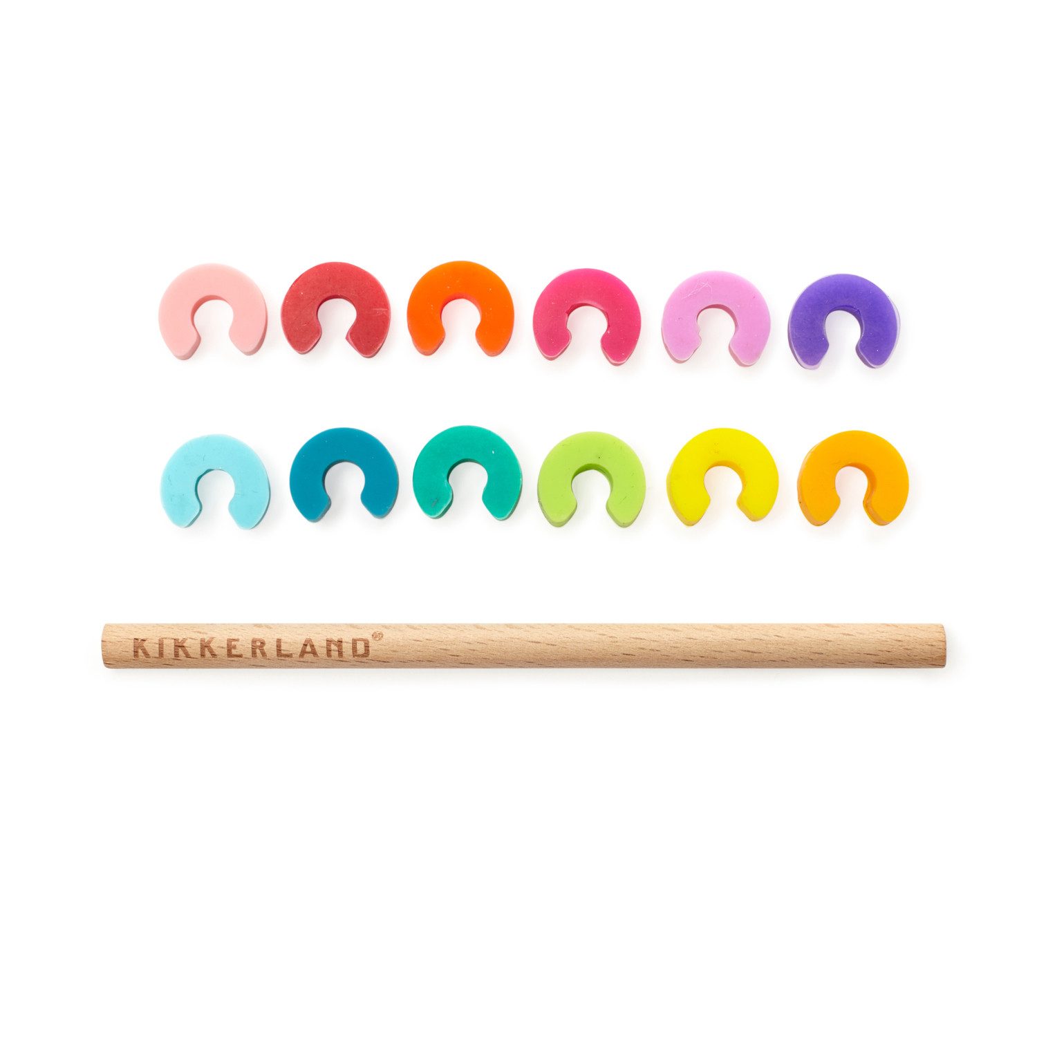 Kikkerland Küchenorganizer-Set Farben Glasmarkierer mit Holzstab im 12er Se günstig online kaufen