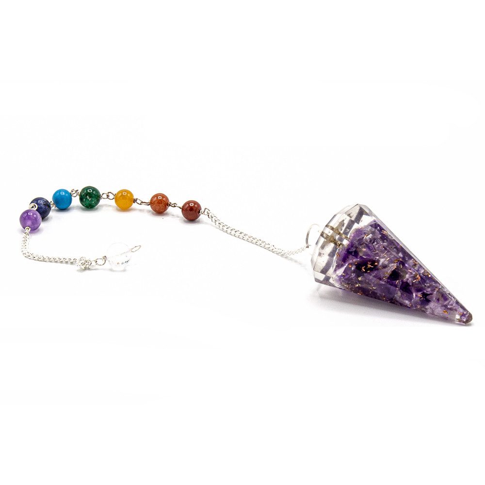 Dekoobjekt Orgonite Power Chakra Pendel - Amethyst