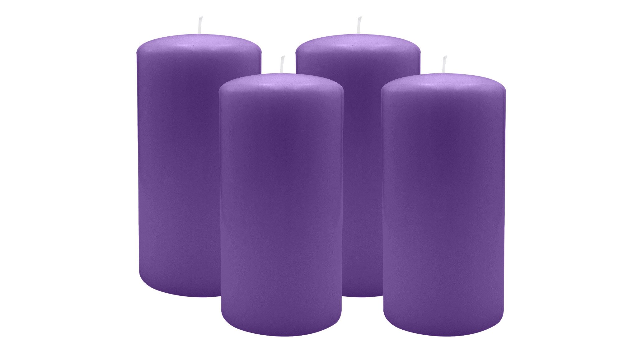 Kopschitz Свечи Stumpenkerze 4er Set Столб свечи/Adventskranzkerzen Lila Ø 80 x 150 mm